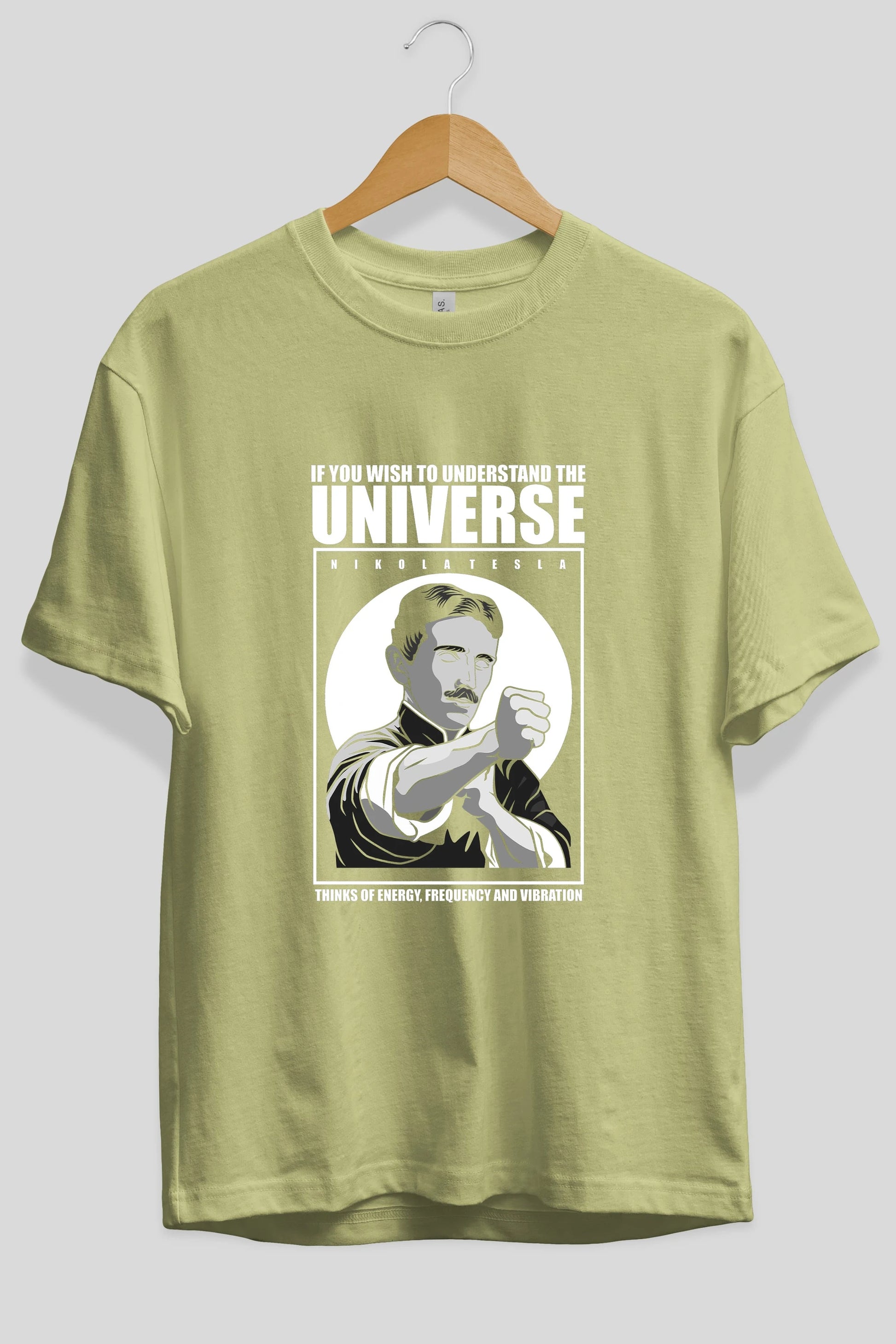 Nicola Tesla Ip Man Ön Baskılı Oversize t-shirt Erkek Kadın Unisex %100 Pamuk tişort