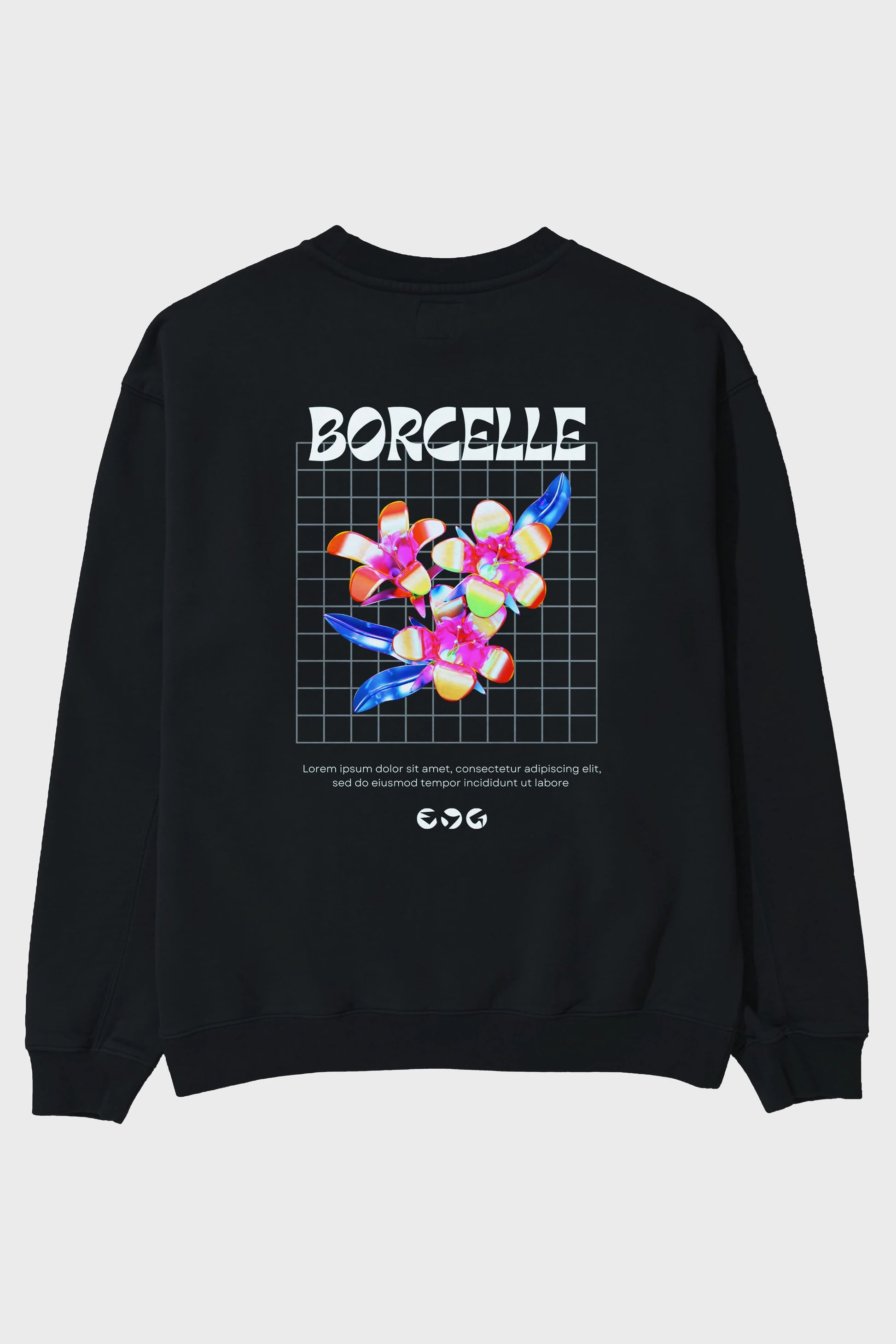 Borcelle Streetwear Arka Baskılı Oversize Sweatshirt Erkek Kadın Unisex
