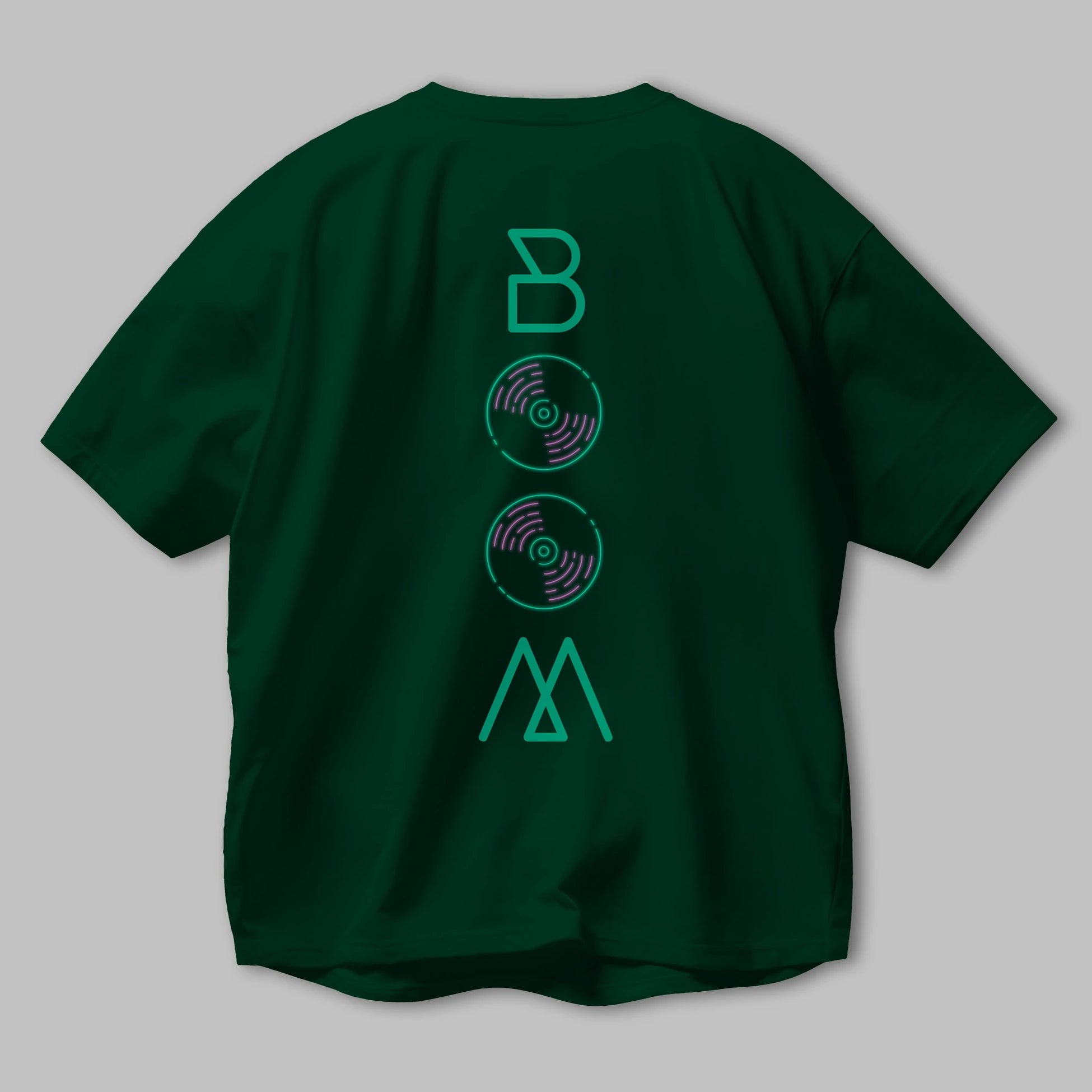 Boom Arka Baskılı Oversize t-shirt Erkek Kadın Unisex