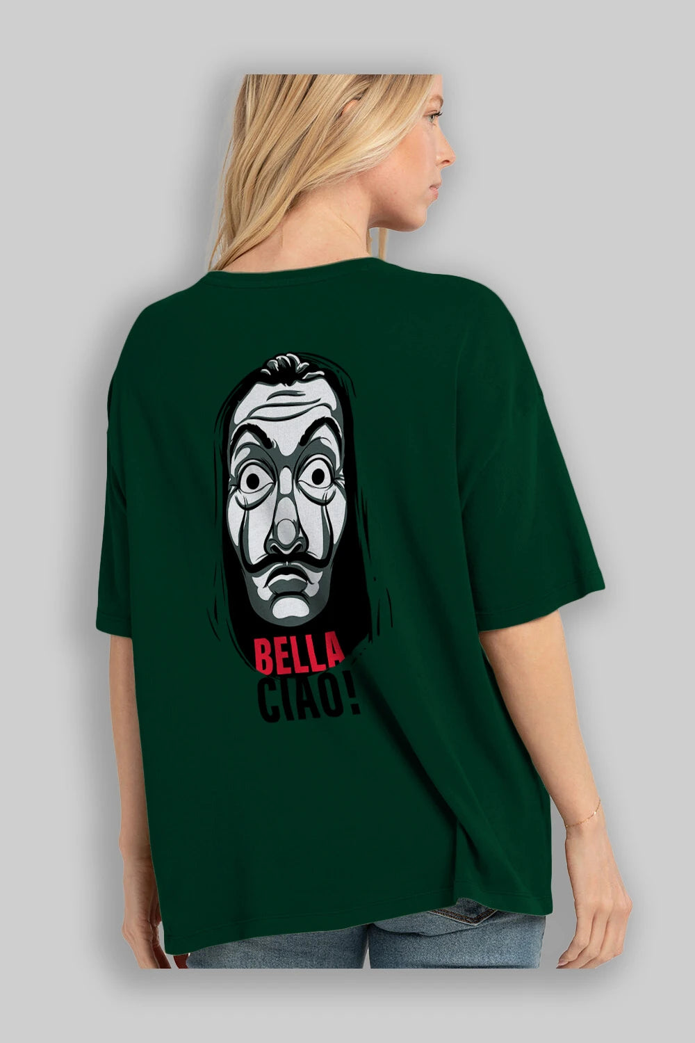 La Casa De Papel (12) Arka Baskılı Oversize t-shirt Erkek Kadın Unisex %100 Pamuk Bisiklet Yaka tişort