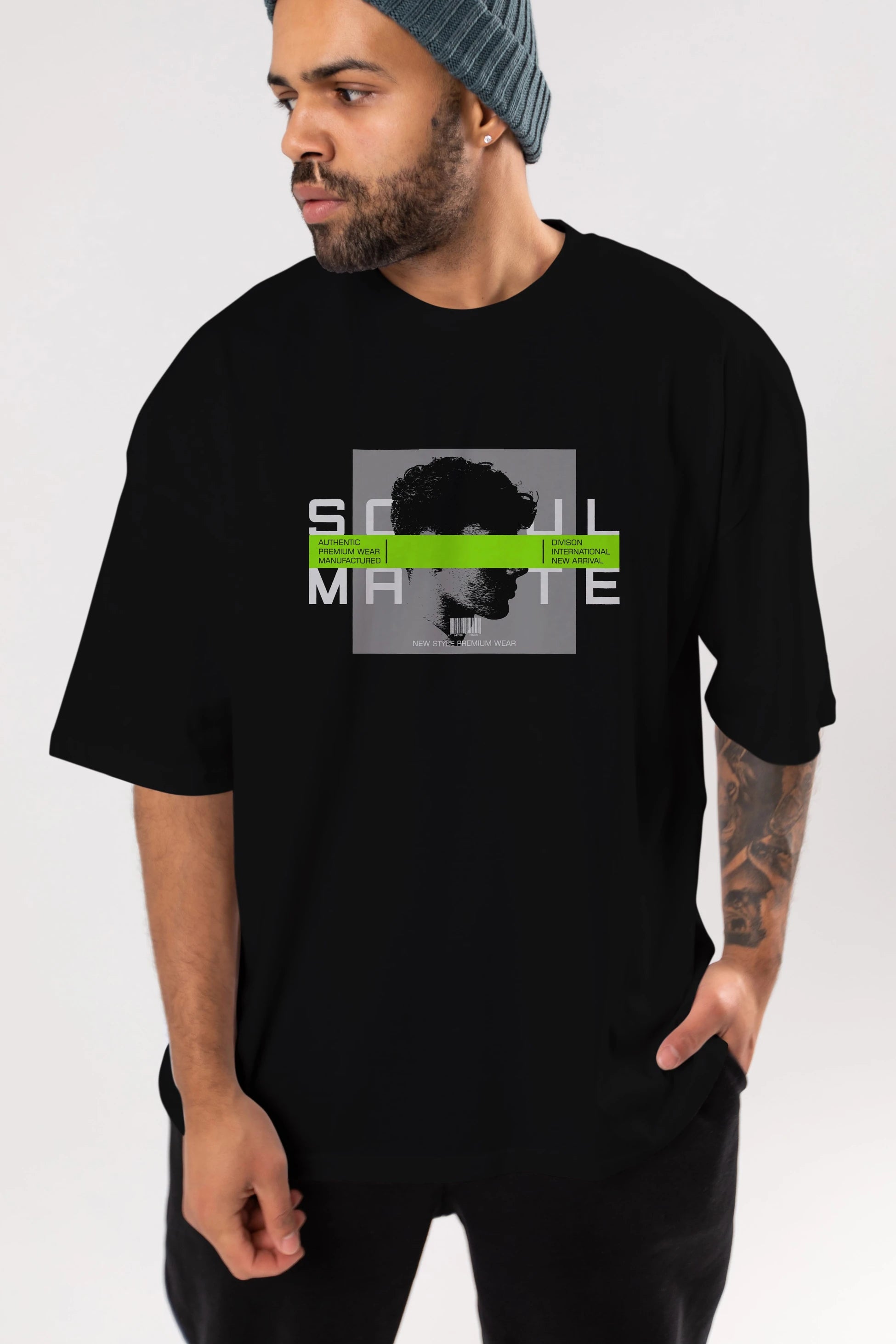 Soul Mate Ön Baskılı Oversize t-shirt Erkek Kadın Unisex