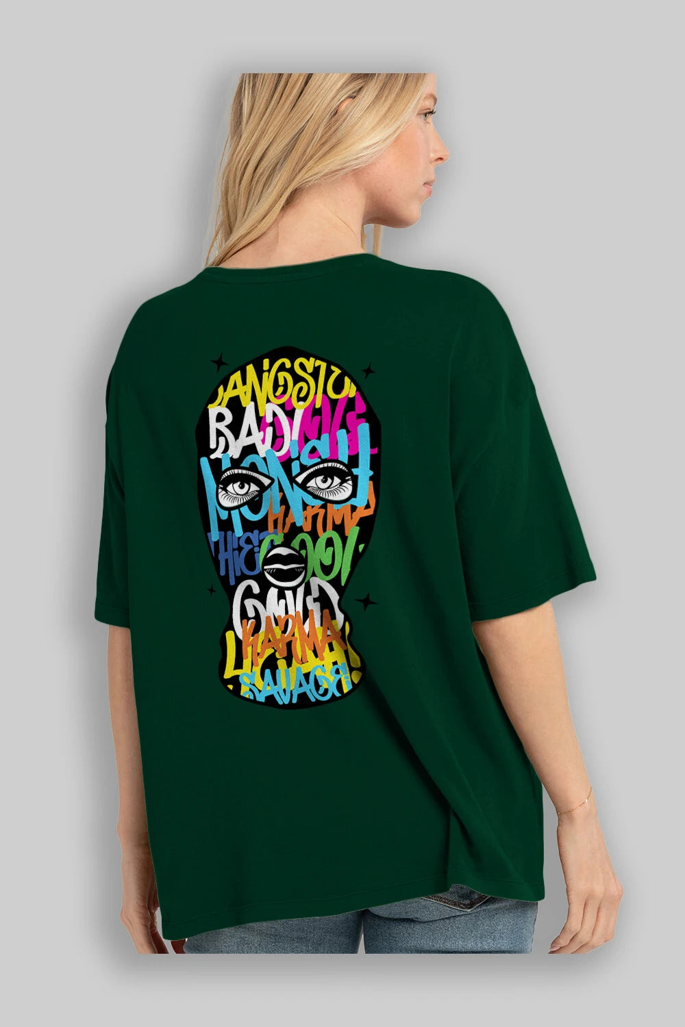 Karma Savage Arka Baskılı Oversize t-shirt Erkek Kadın Unisex