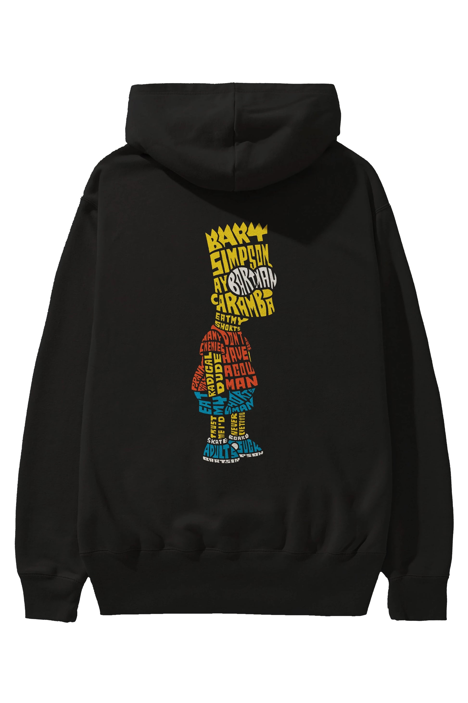 Bart Simpson Arka Baskılı Hoodie Oversize Kapüşonlu Sweatshirt Erkek Kadın Unisex
