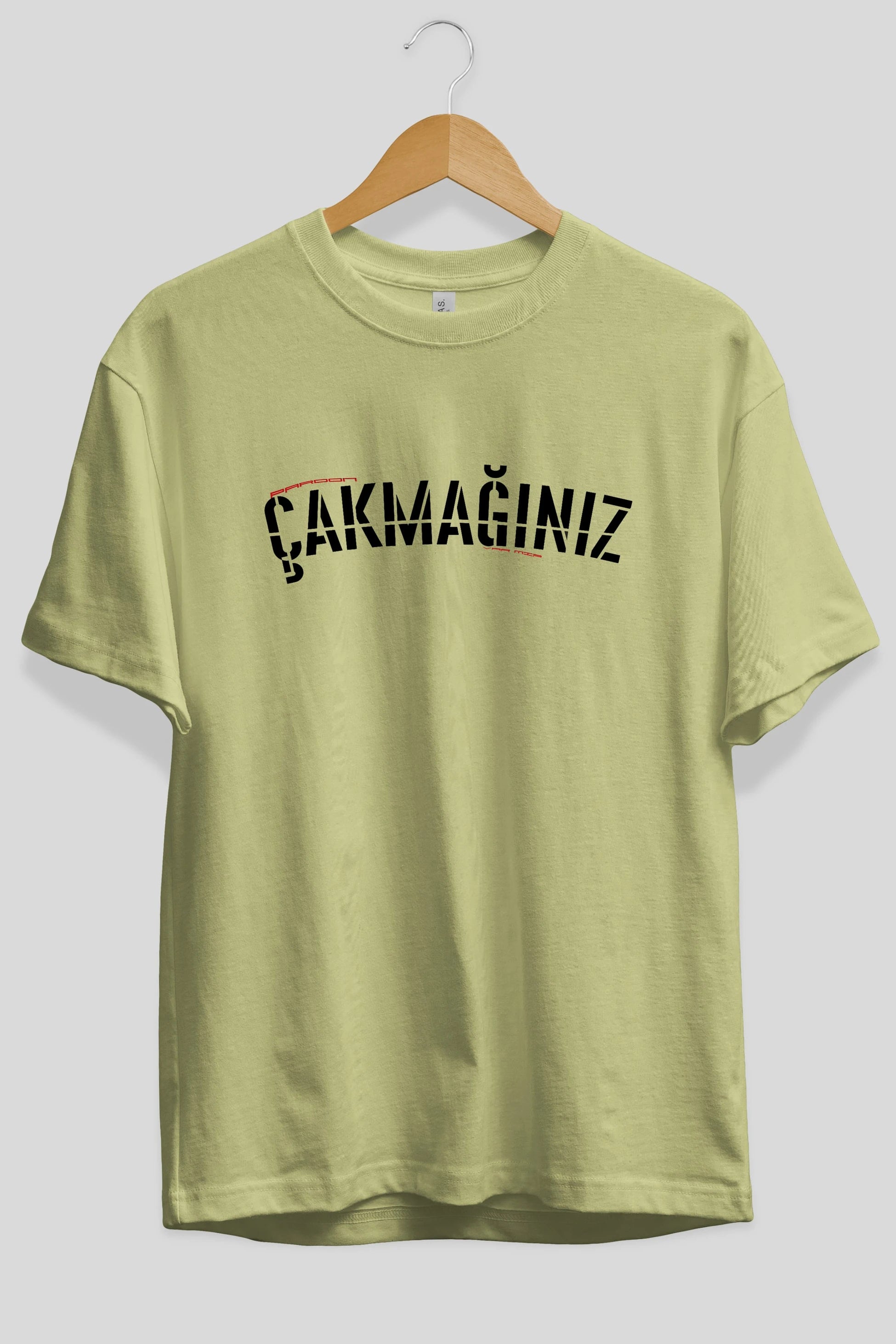 Pardon Çakmağınız Var Mı Ön Baskılı Oversize t-shirt %100 pamuk Erkek Kadın Unisex