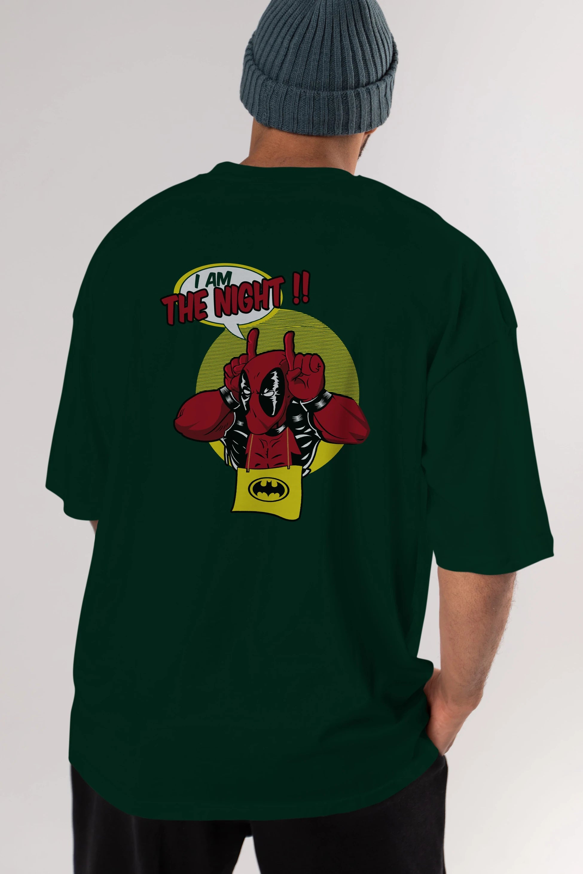 Deadpool (1) Arka Baskılı Oversize t-shirt Erkek Kadın Unisex %100 Pamuk Bisiklet Yaka tişort