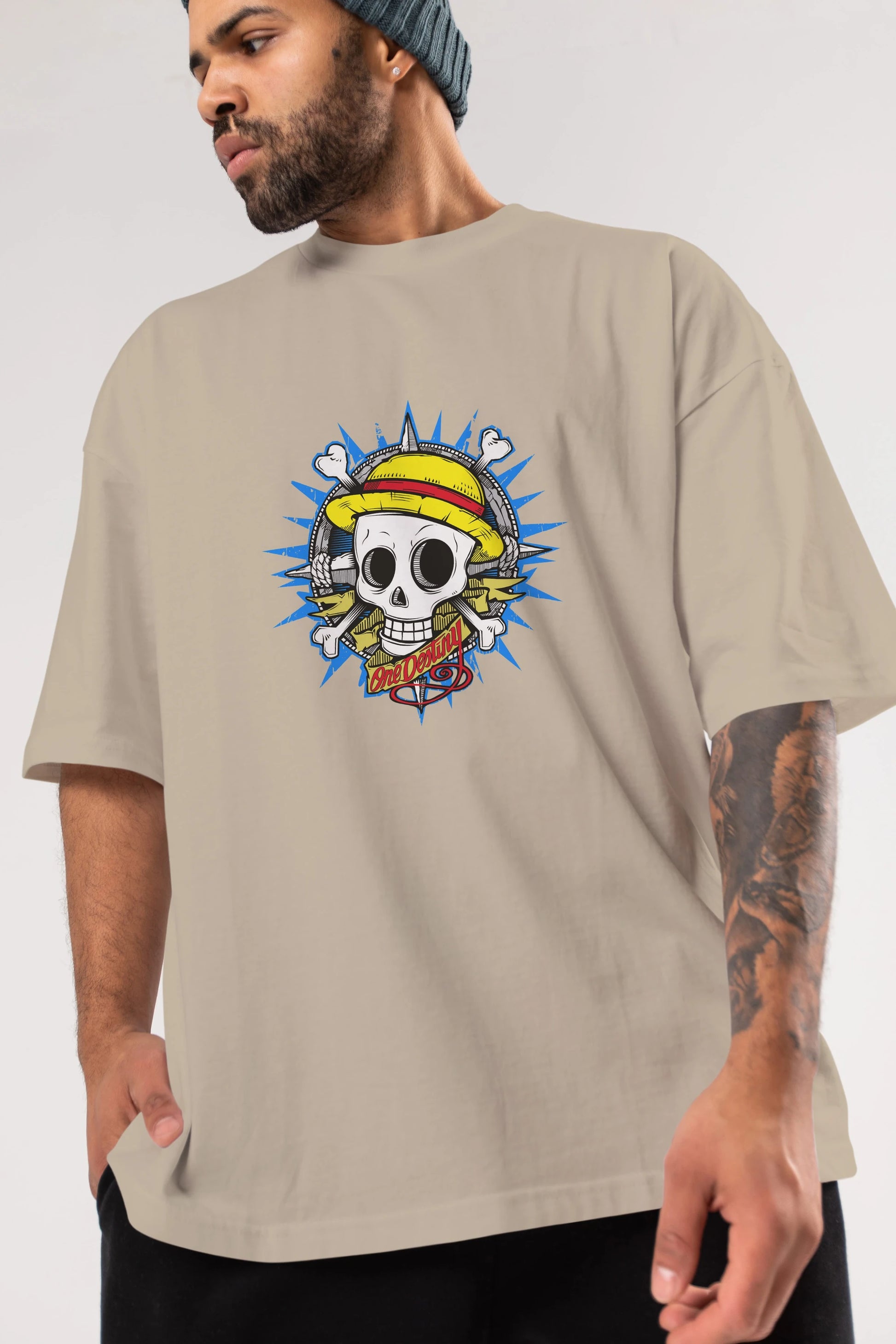 One destiny Anime Ön Baskılı Oversize t-shirt Erkek Kadın Unisex
