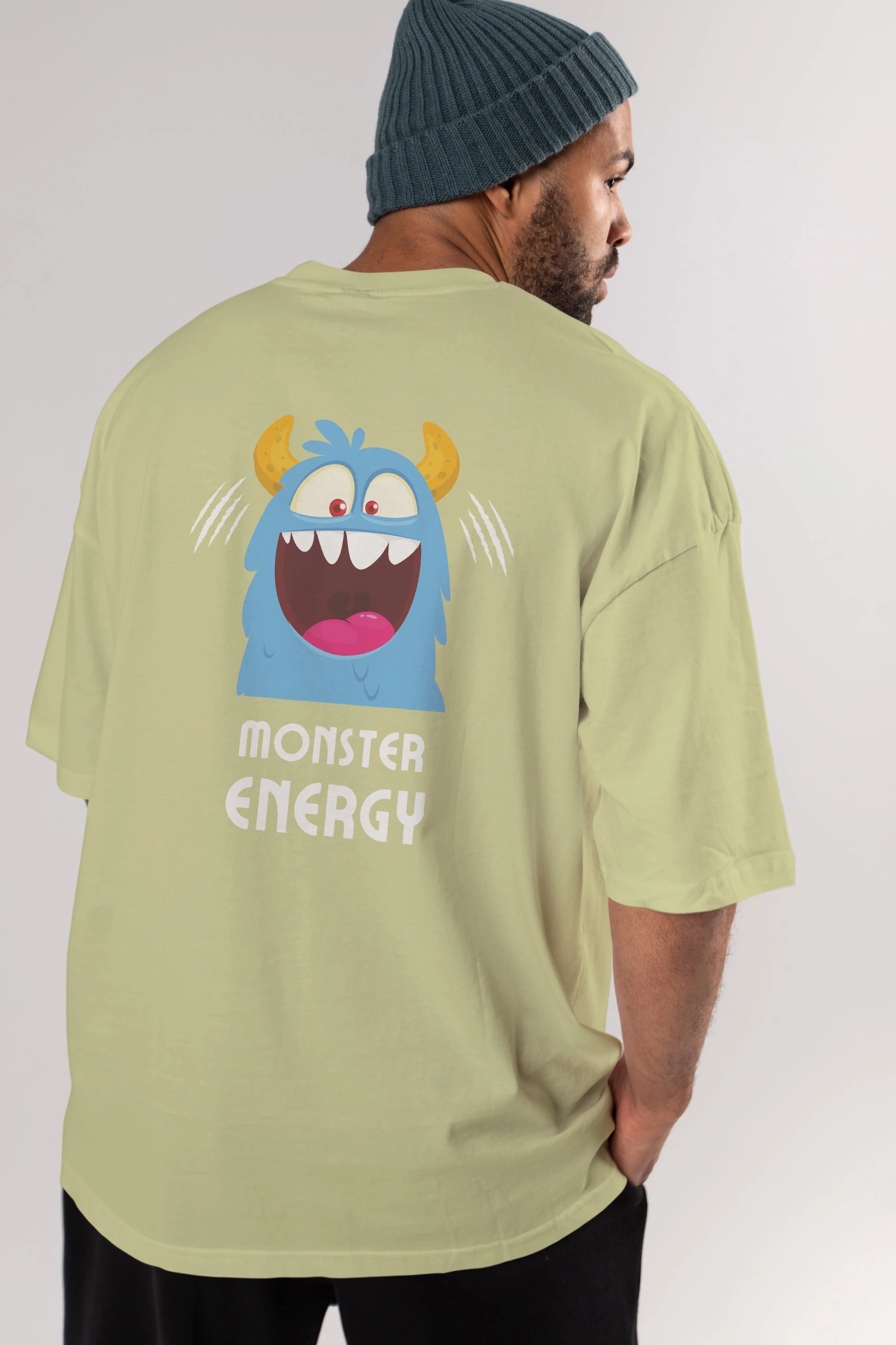 Monster Energy Arka Baskılı Oversize t-shirt Erkek Kadın Unisex