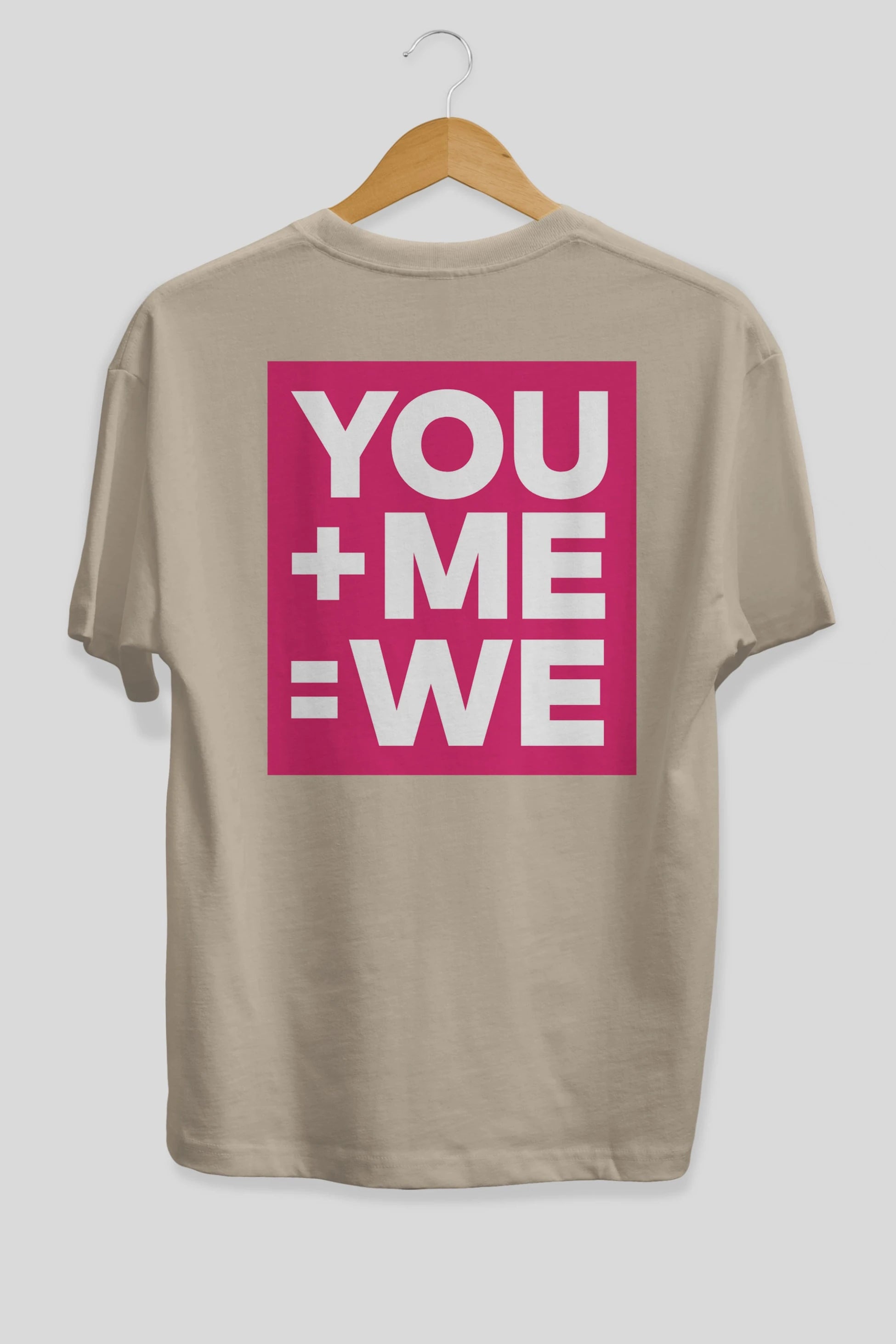 You Me We Yazılı Arka Baskılı Oversize t-shirt Erkek Kadın Unisex
