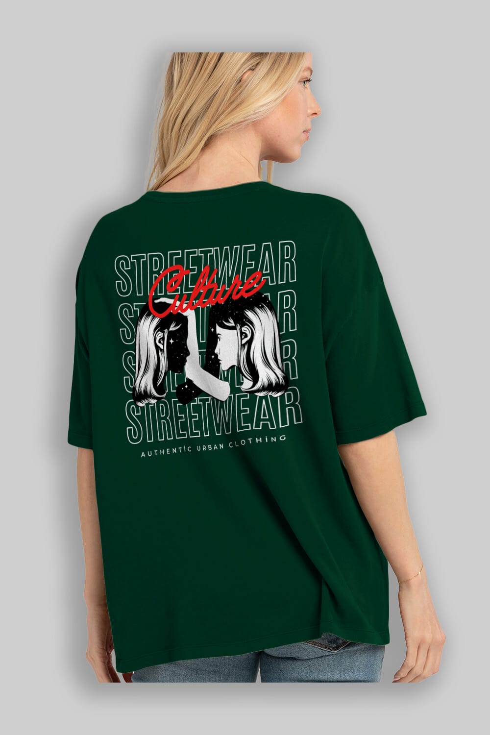 Culture Streetwear Yazılı Arka Baskılı Oversize t-shirt Erkek Kadın Unisex