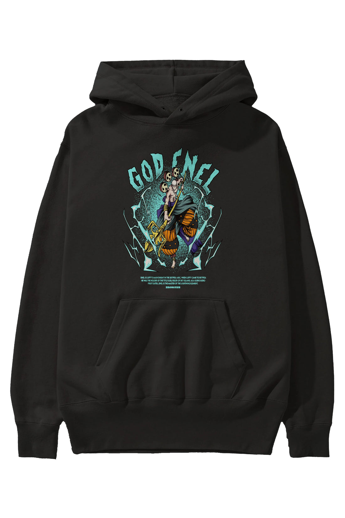 Eneru Anime Ön Baskılı Hoodie Oversize Kapüşonlu Sweatshirt Erkek Kadın Unisex