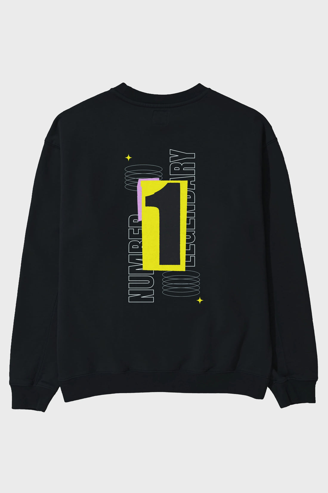 Number 1 Yazılı Arka Baskılı Oversize Sweatshirt Erkek Kadın Unisex