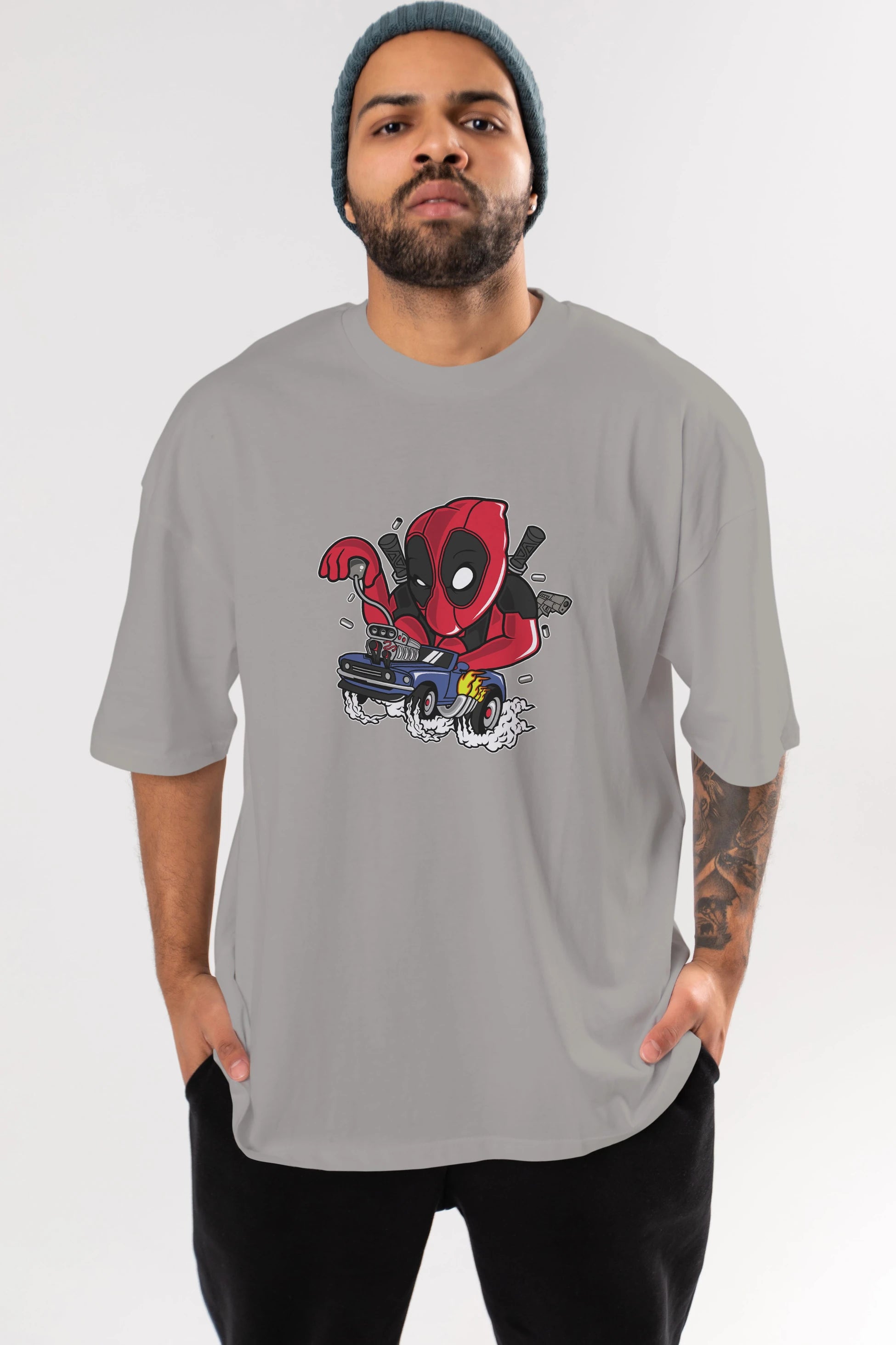 Deadpool (21) Ön Baskılı Oversize t-shirt Erkek Kadın Unisex %100 Pamuk Bisiklet Yaka tişort