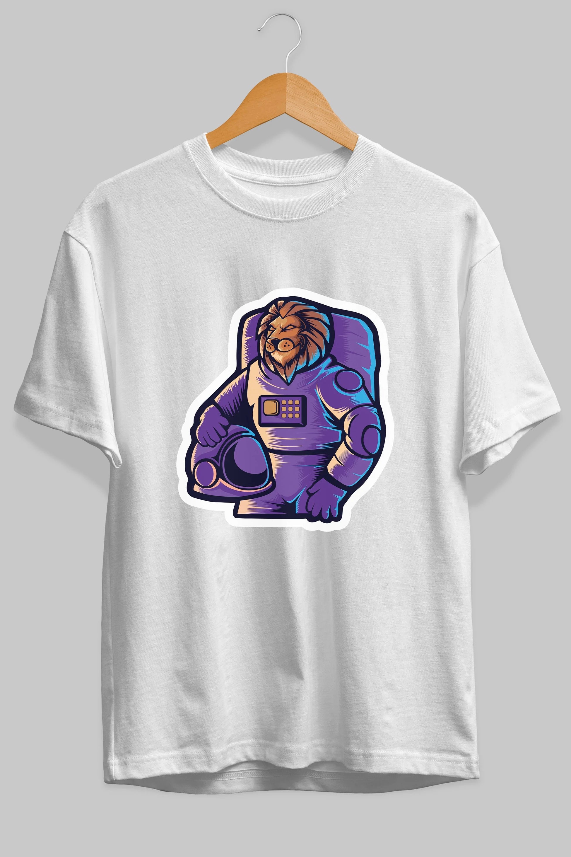 Astroking Sticker Ön Baskılı Oversize t-shirt Erkek Kadın Unisex