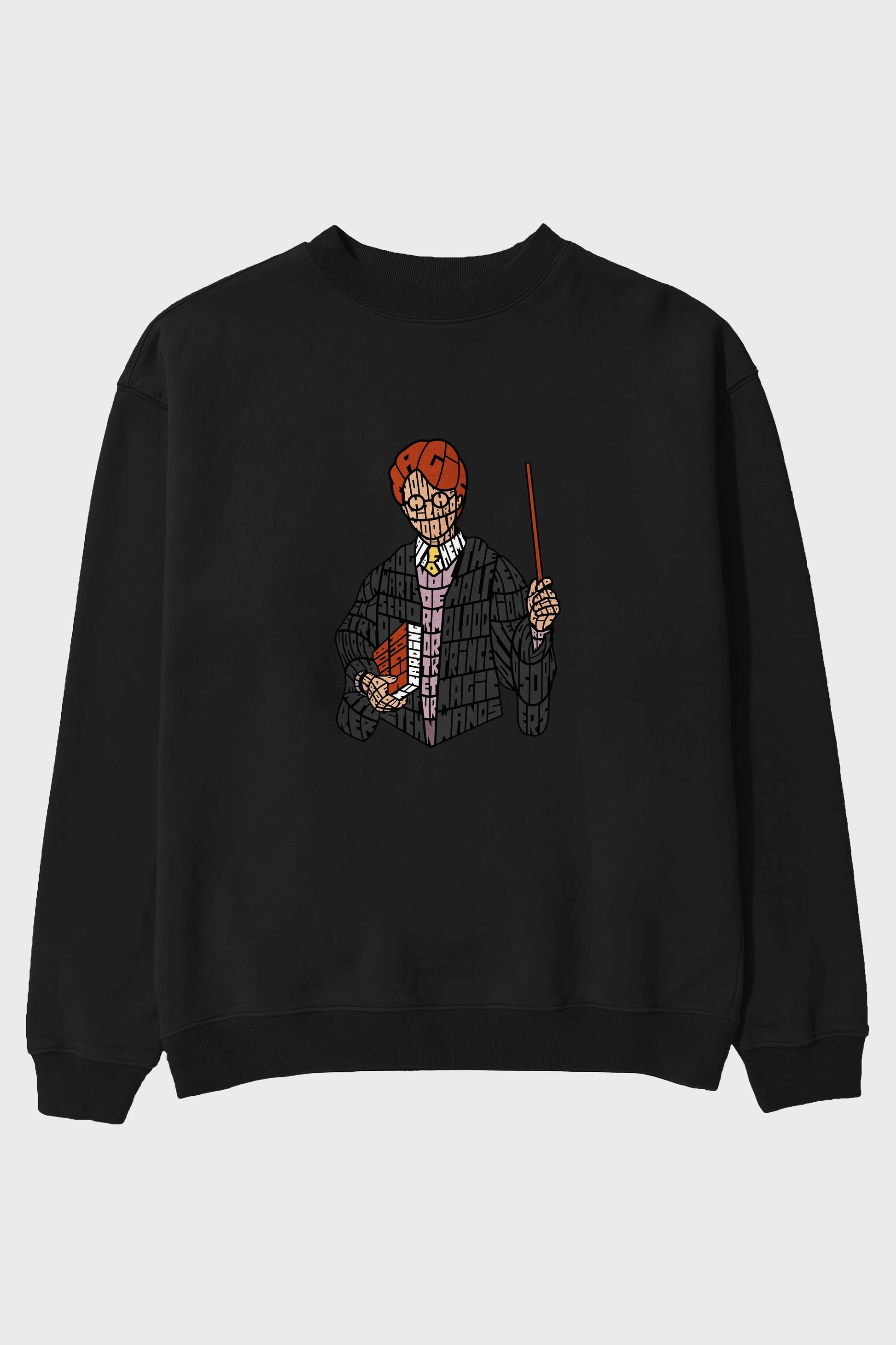 Harry Ön Baskılı Oversize Sweatshirt Erkek Kadın Unisex