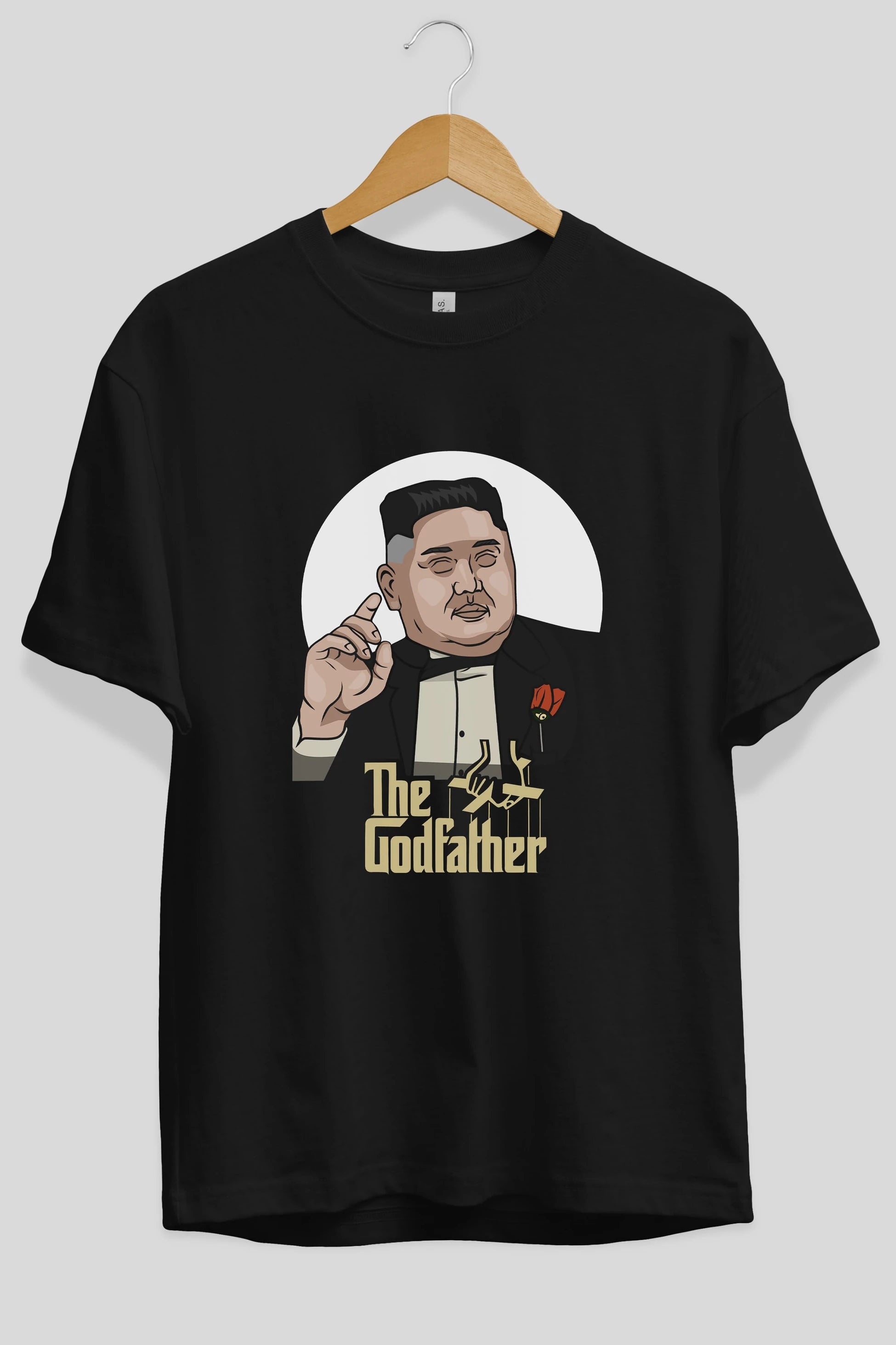 Godfather Jong Un Ön Baskılı Oversize t-shirt Erkek Kadın Unisex %100 Pamuk tişort
