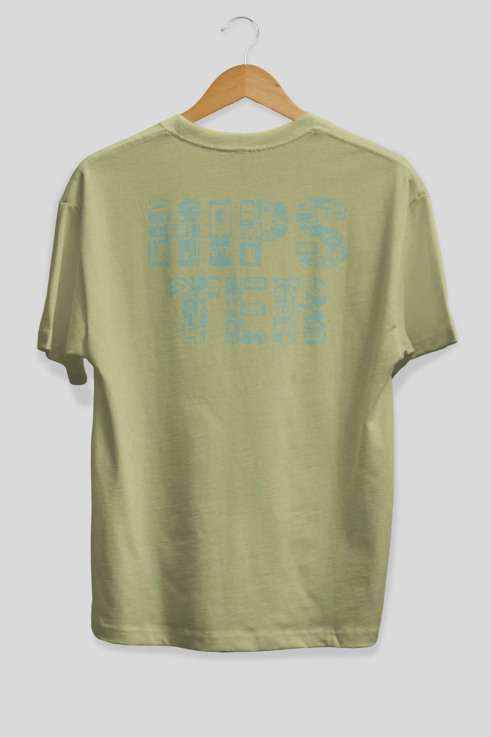 HIPSTER Arka Baskılı Oversize t-shirt %100 pamuk Erkek Kadın Unisex