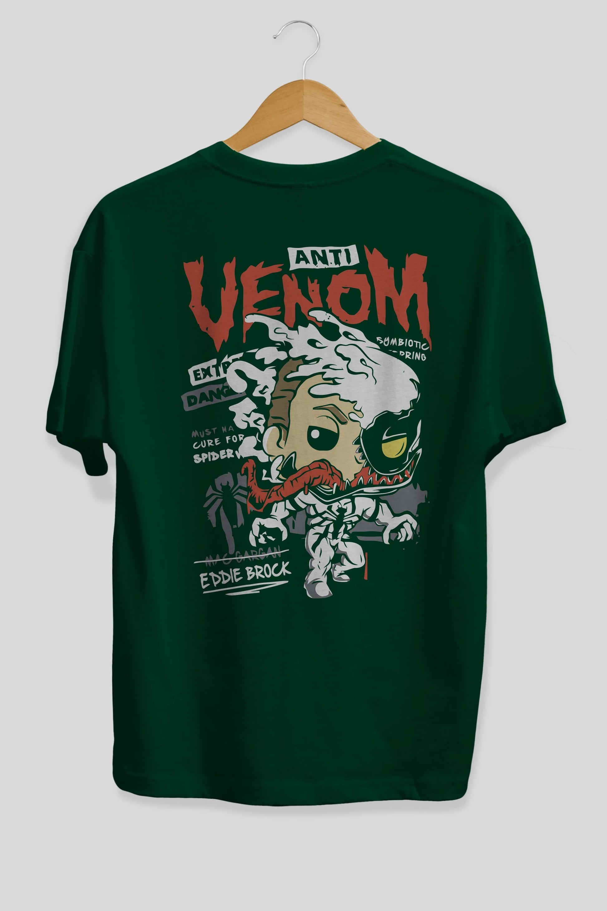 Venom (9) Arka Baskılı Oversize t-shirt Erkek Kadın Unisex %100 Pamuk Bisiklet Yaka tişort
