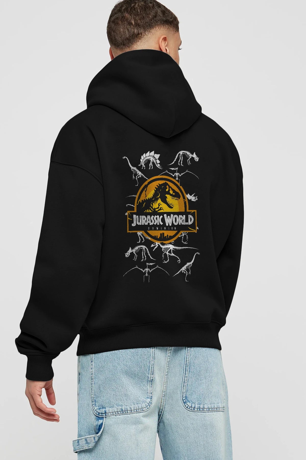 Jurassic Park (5) Arka Baskılı Hoodie Oversize Kapüşonlu Sweatshirt Erkek Kadın Unisex