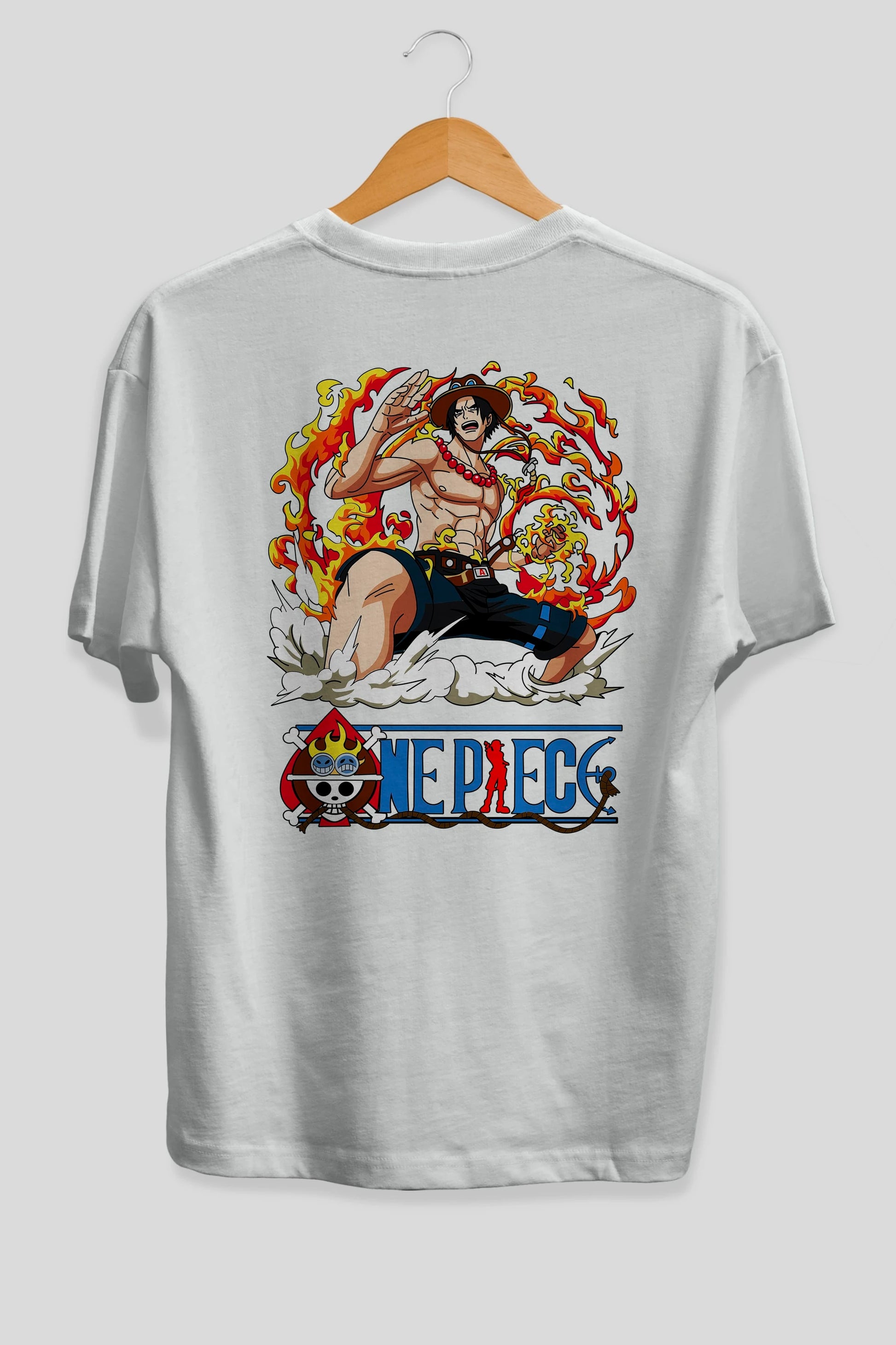 One Piece Anime Arka Baskılı Oversize t-shirt Erkek Kadın Unisex %100 pamuk tişort