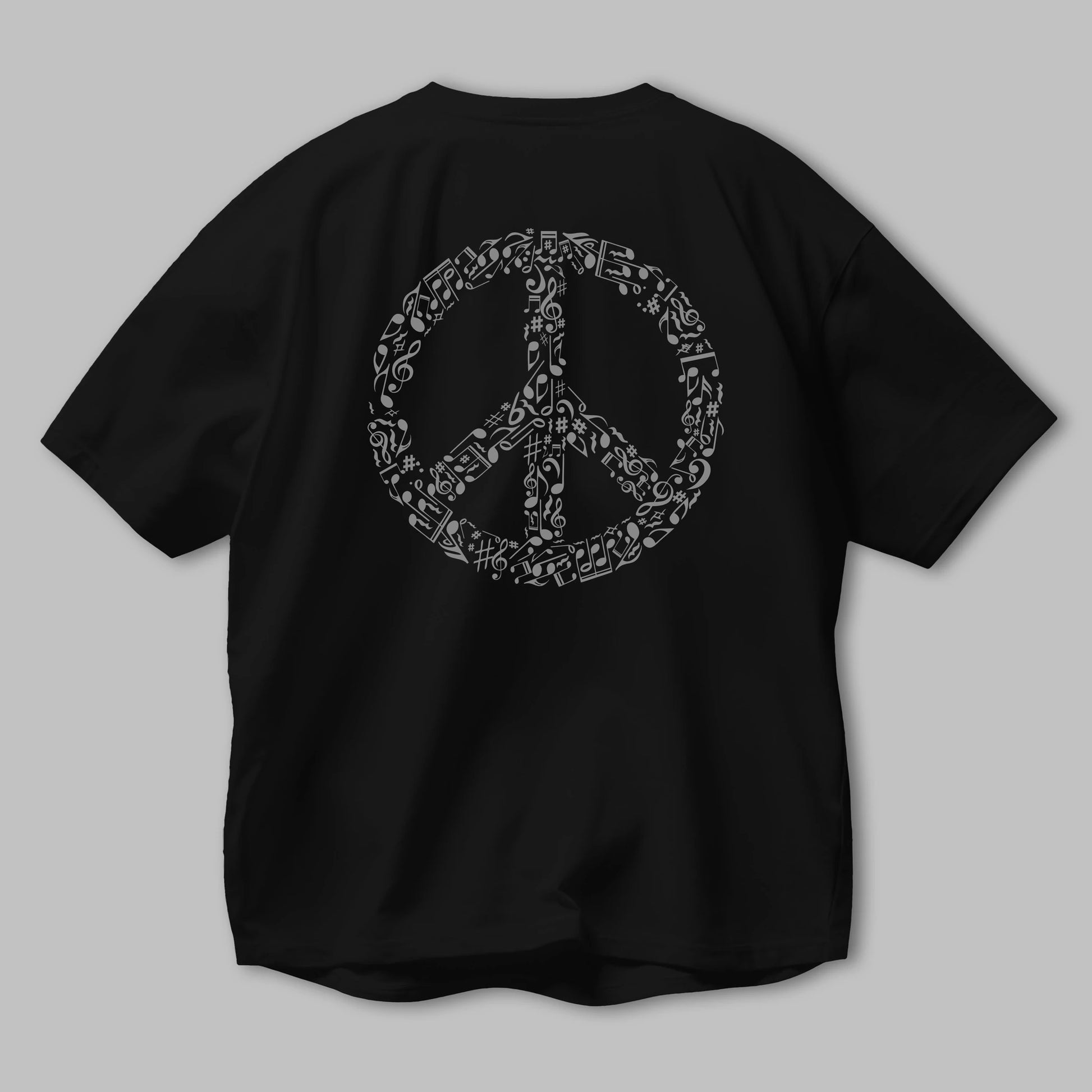 Rhyme In Peace Arka Baskılı Oversize t-shirt %100 pamuk Erkek Kadın Unisex