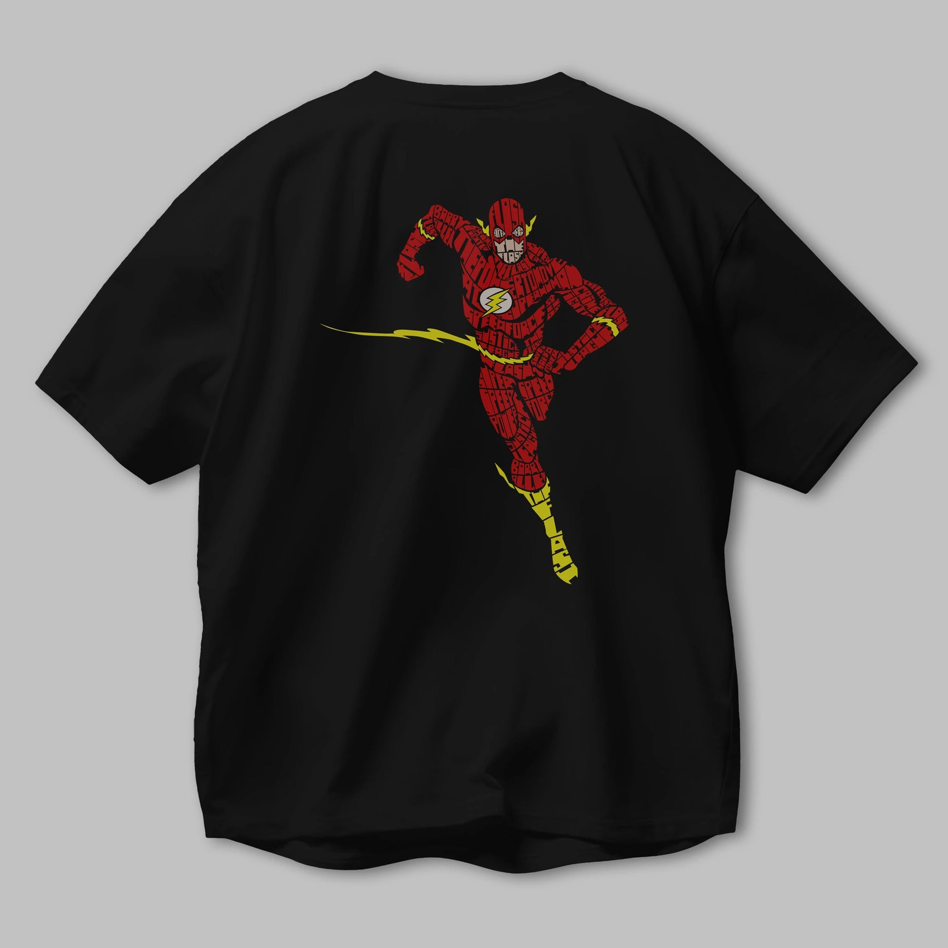 The Flash Arka Baskılı Oversize t-shirt %100 pamuk Erkek Kadın Unisex