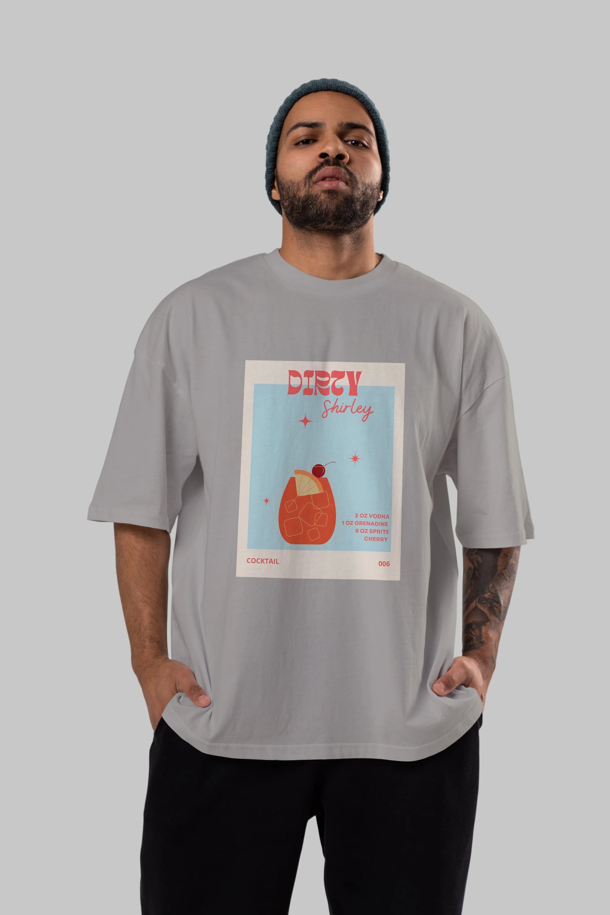 Dirty Shirley Ön Baskılı Oversize t-shirt Erkek Kadın Unisex %100 Pamuk Bisiklet Yaka tişort