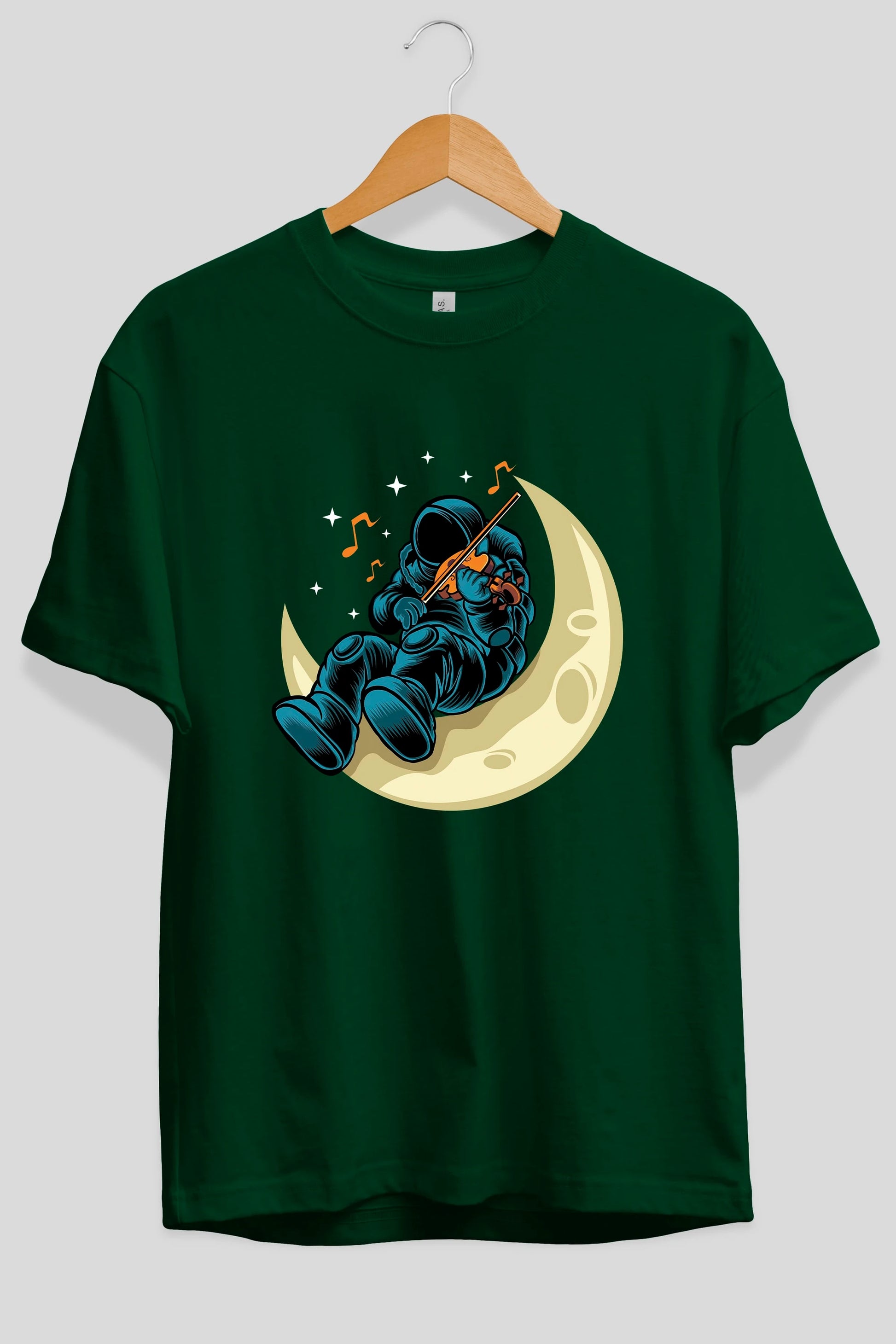 Playing Vionist in Space Ön Baskılı Oversize t-shirt Erkek Kadın Unisex