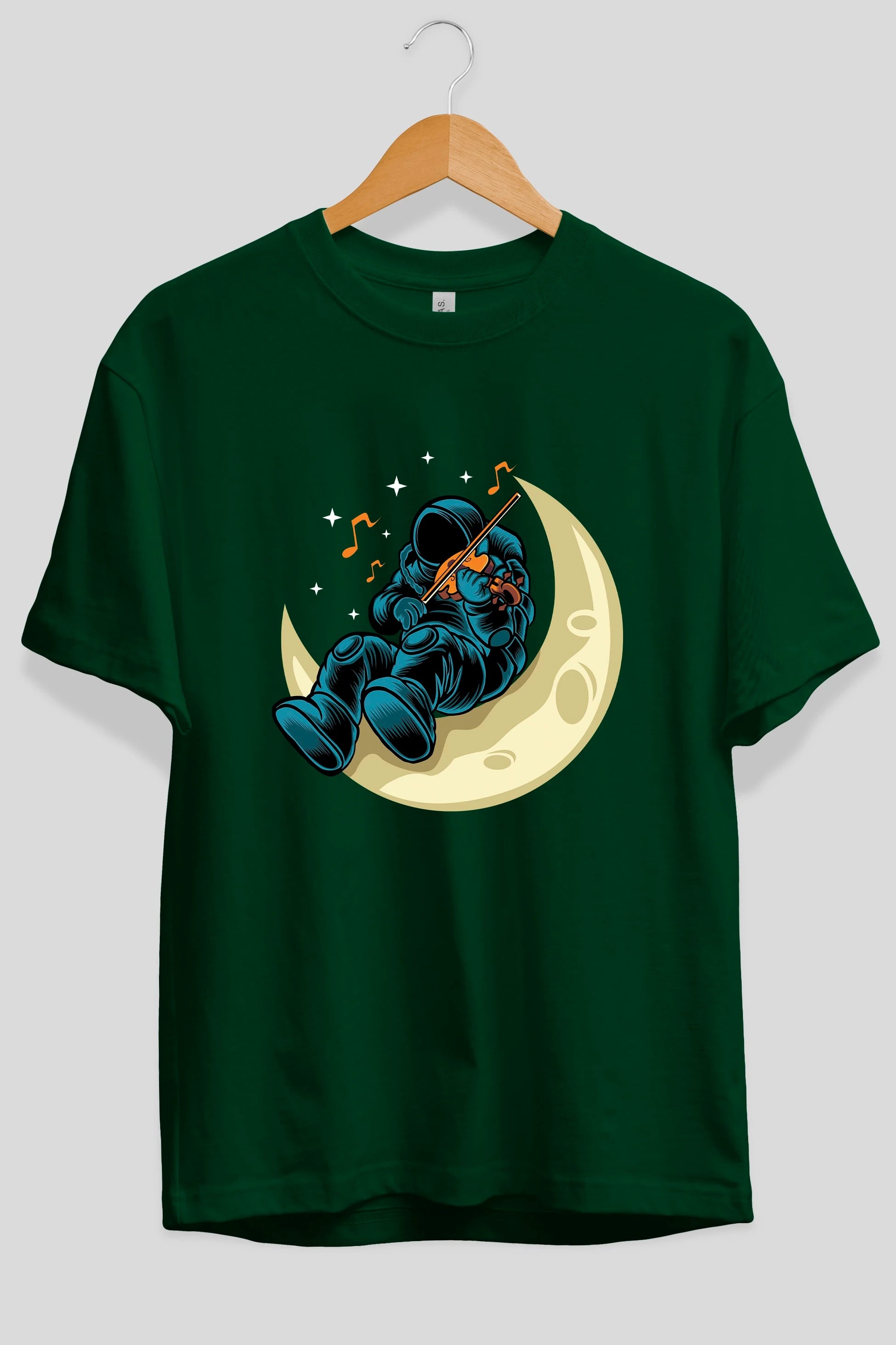 Playing Vionist in Space Ön Baskılı Oversize t-shirt Erkek Kadın Unisex