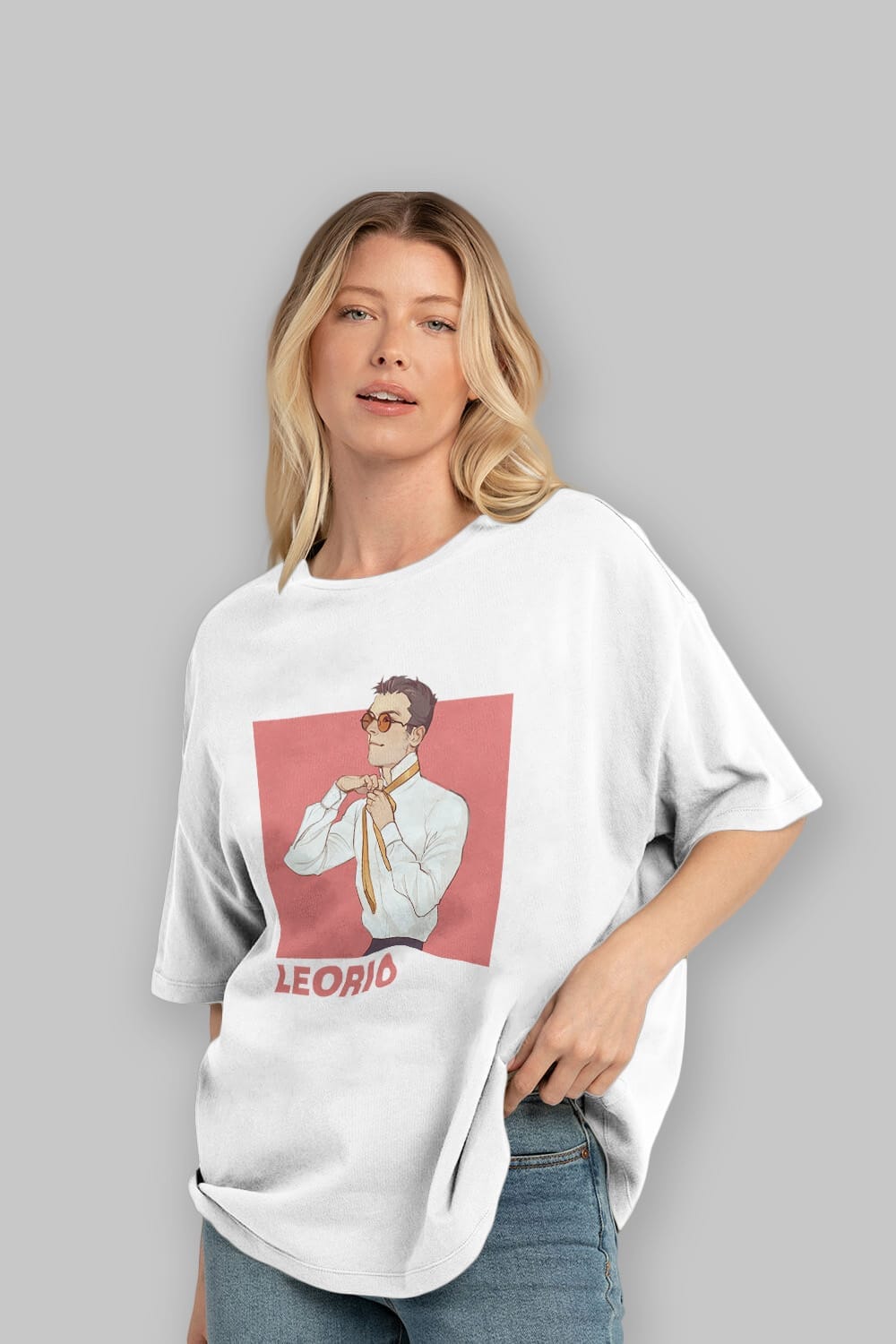 Leorio Paladiknight 5 Anime Ön Baskılı Oversize t-shirt %100 pamuk Erkek Kadın Unisex