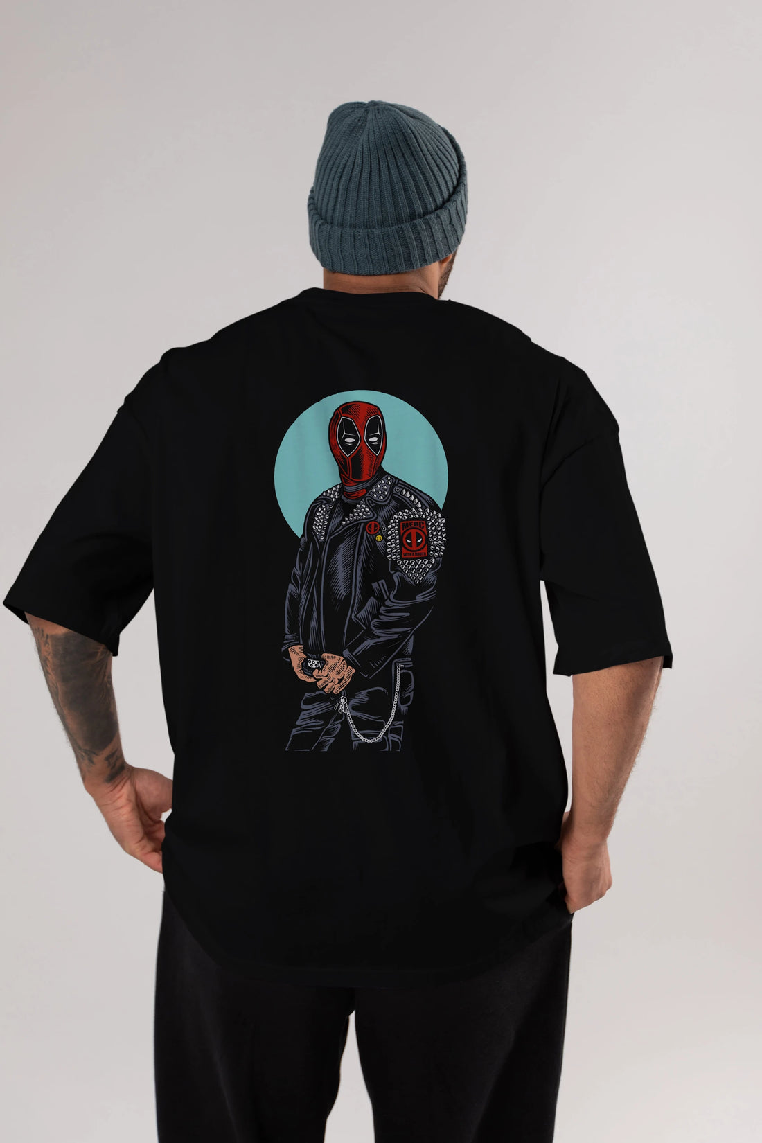 Rebeliion Mercenary Arka Baskılı Oversize t-shirt Erkek Kadın Unisex %100 Pamuk