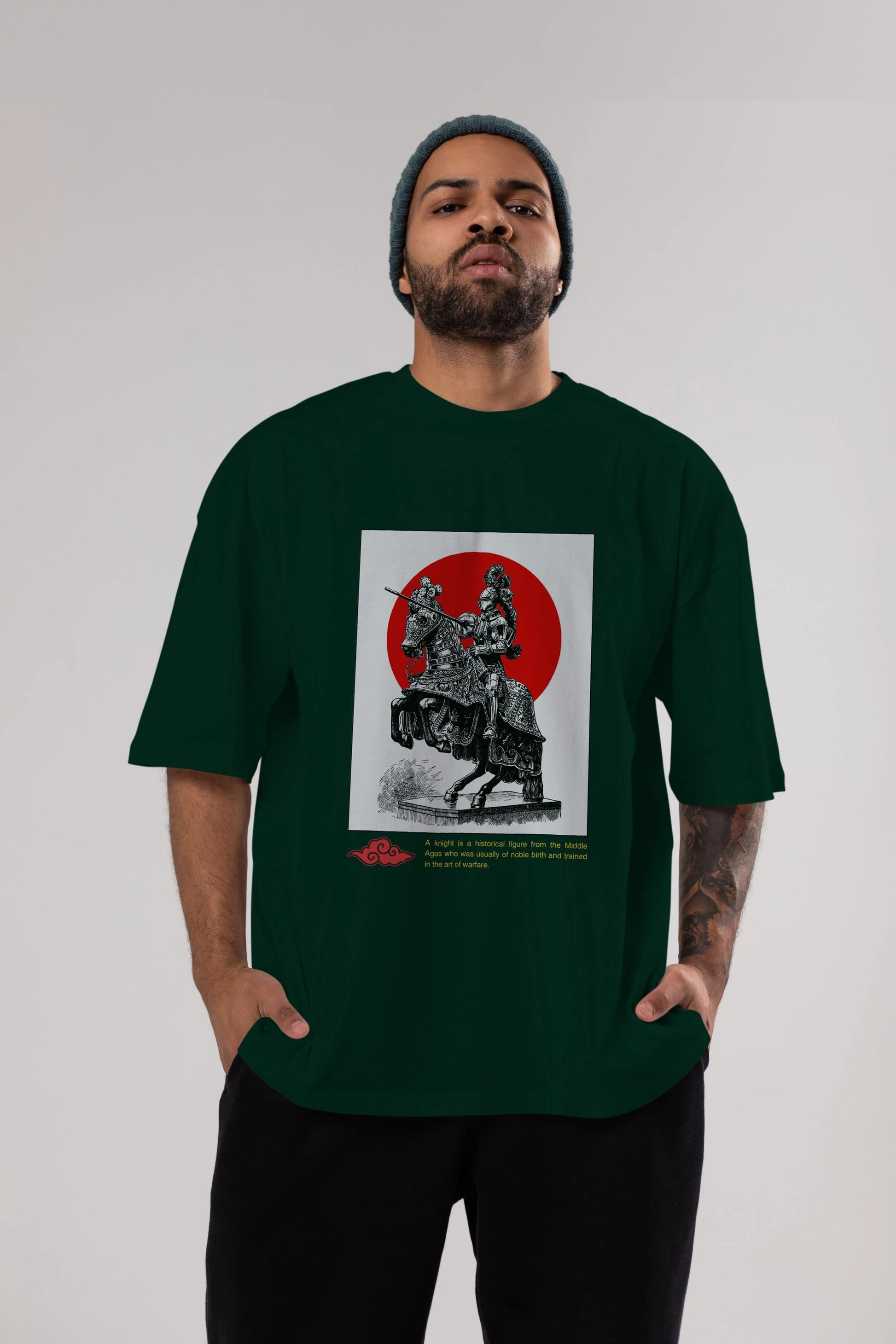 Japan Streetwear 2 Ön Baskılı Oversize t-shirt Erkek Kadın Unisex