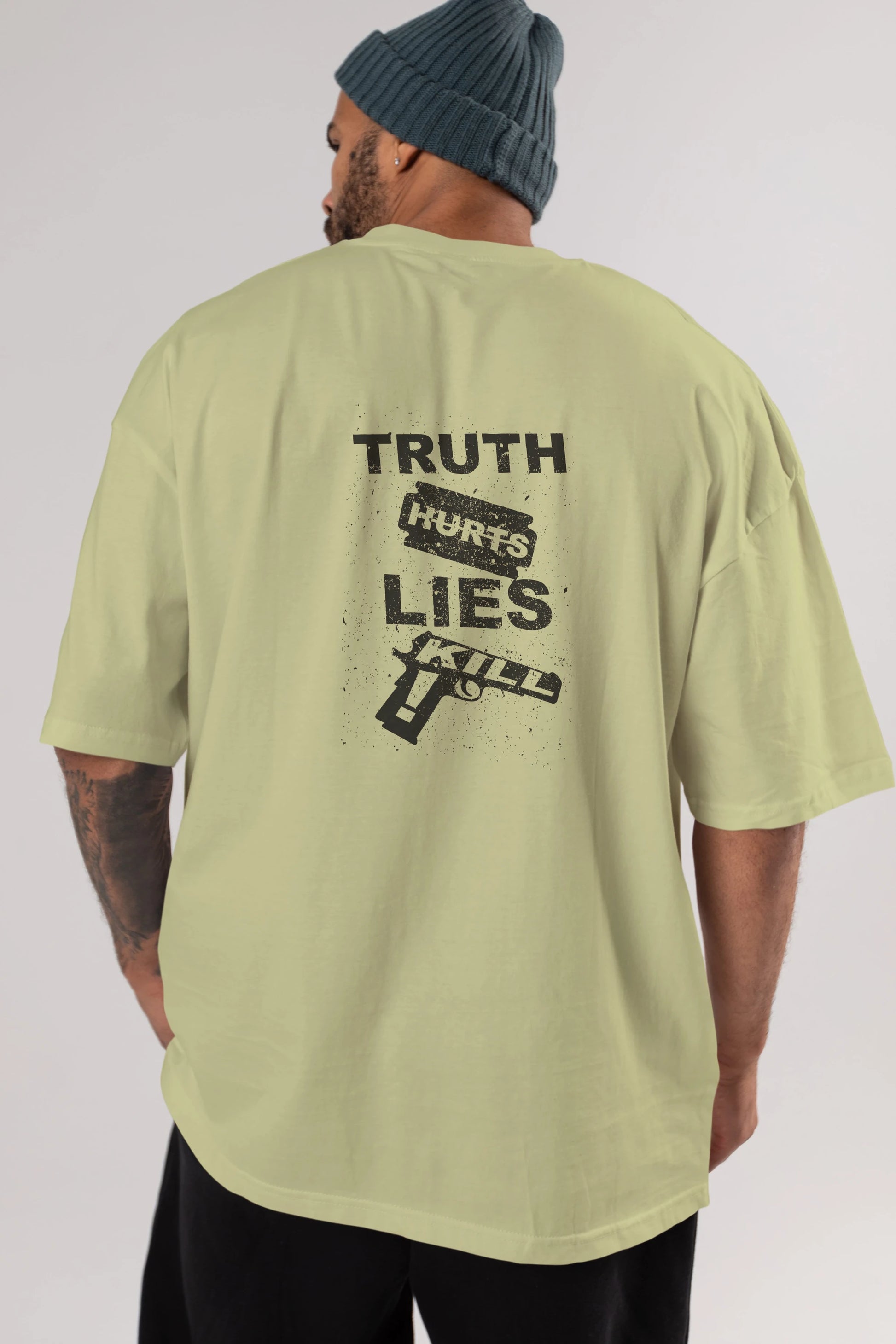 Truth Hurts Arka Baskılı Oversize t-shirt %100 pamuk Erkek Kadın Unisex