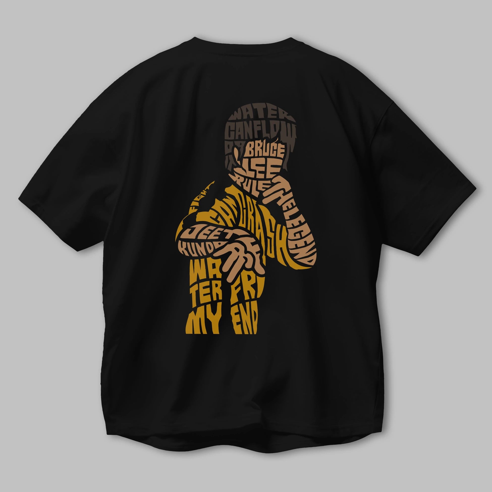 Bruce Lee Arka Baskılı Oversize t-shirt %100 pamuk Erkek Kadın Unisex