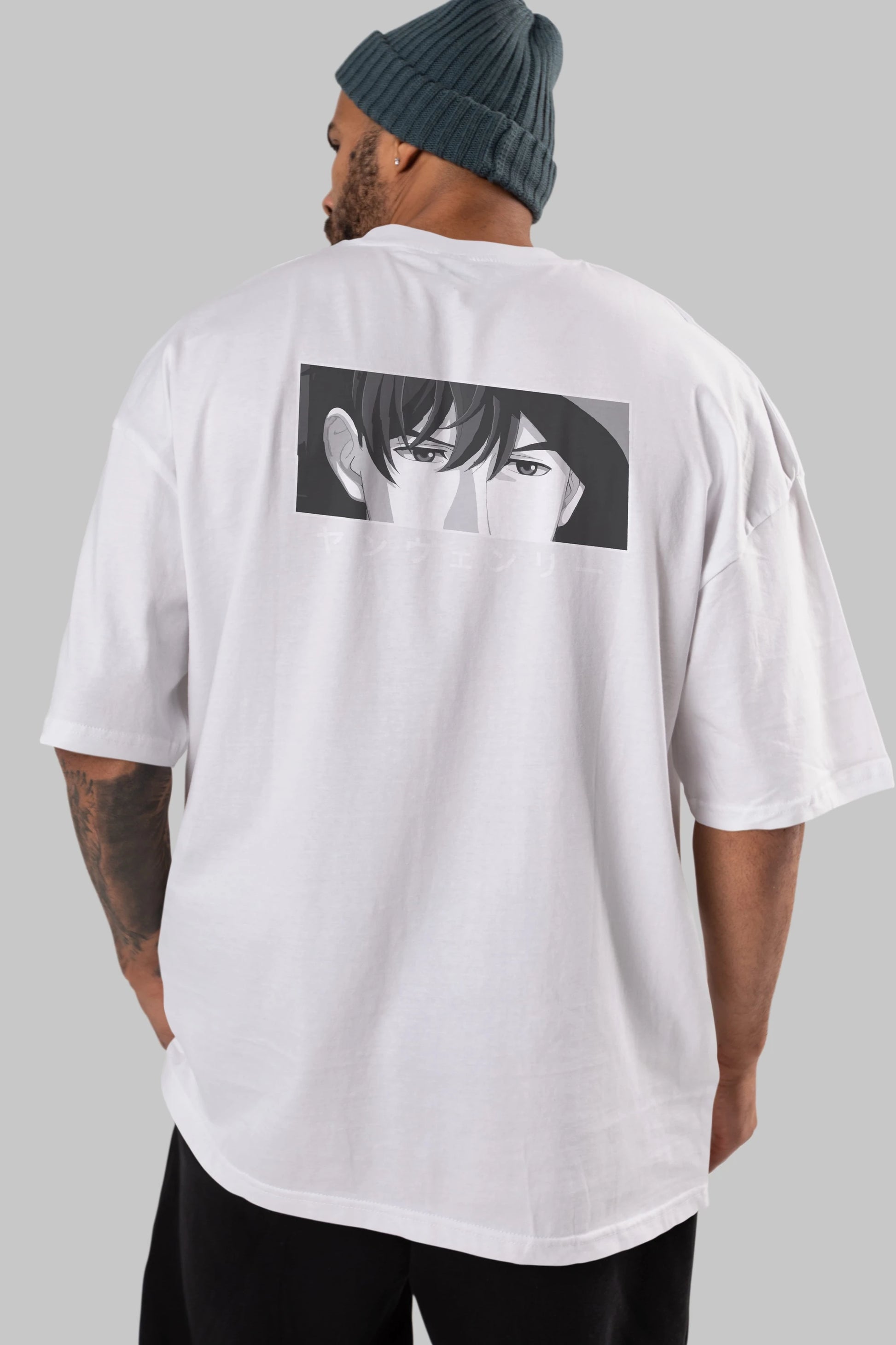 Wen-li Yang 1 Anime Arka Baskılı Oversize t-shirt Erkek Kadın Unisex