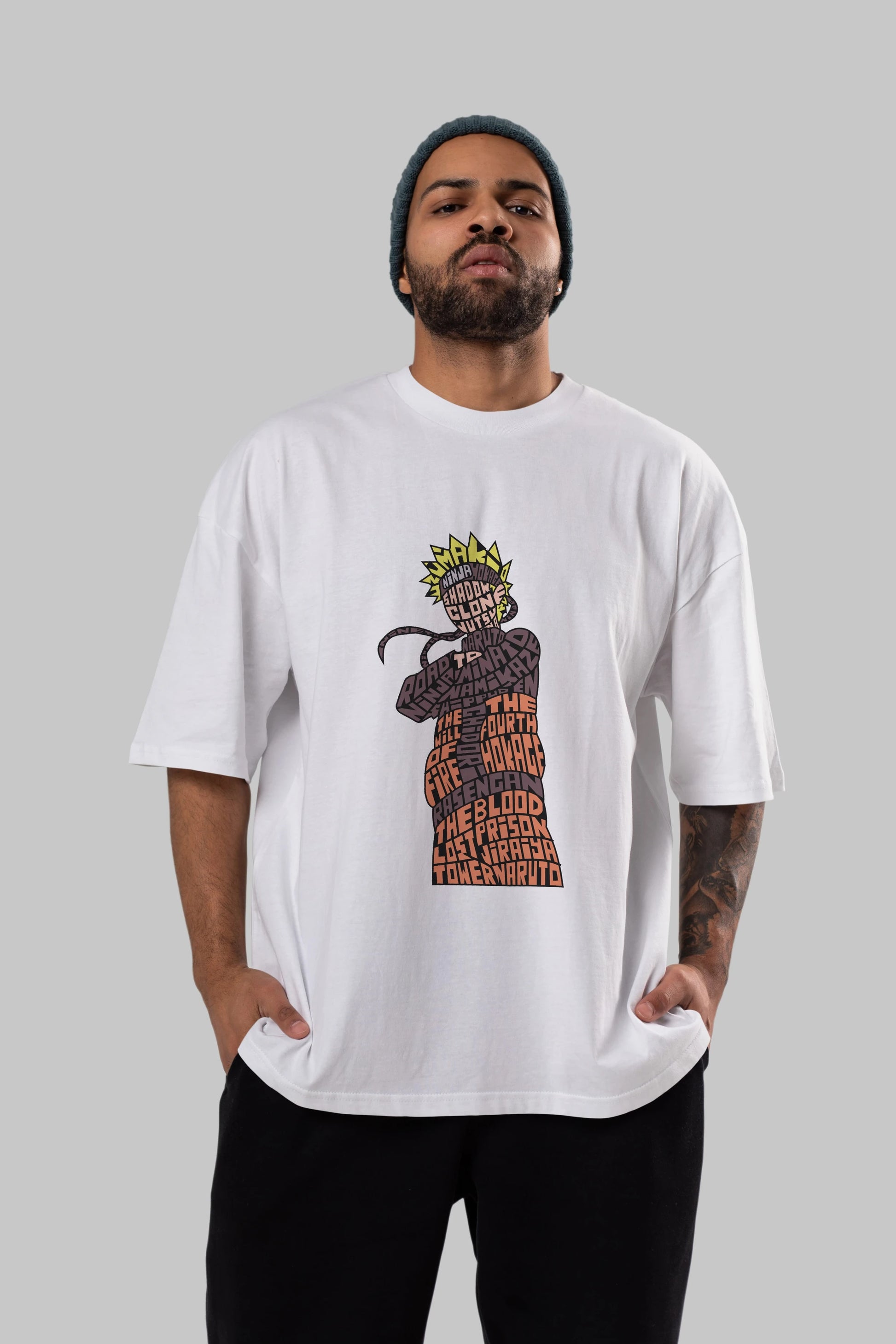Rasengan Ön Baskılı Oversize t-shirt %100 pamuk Erkek Kadın Unisex