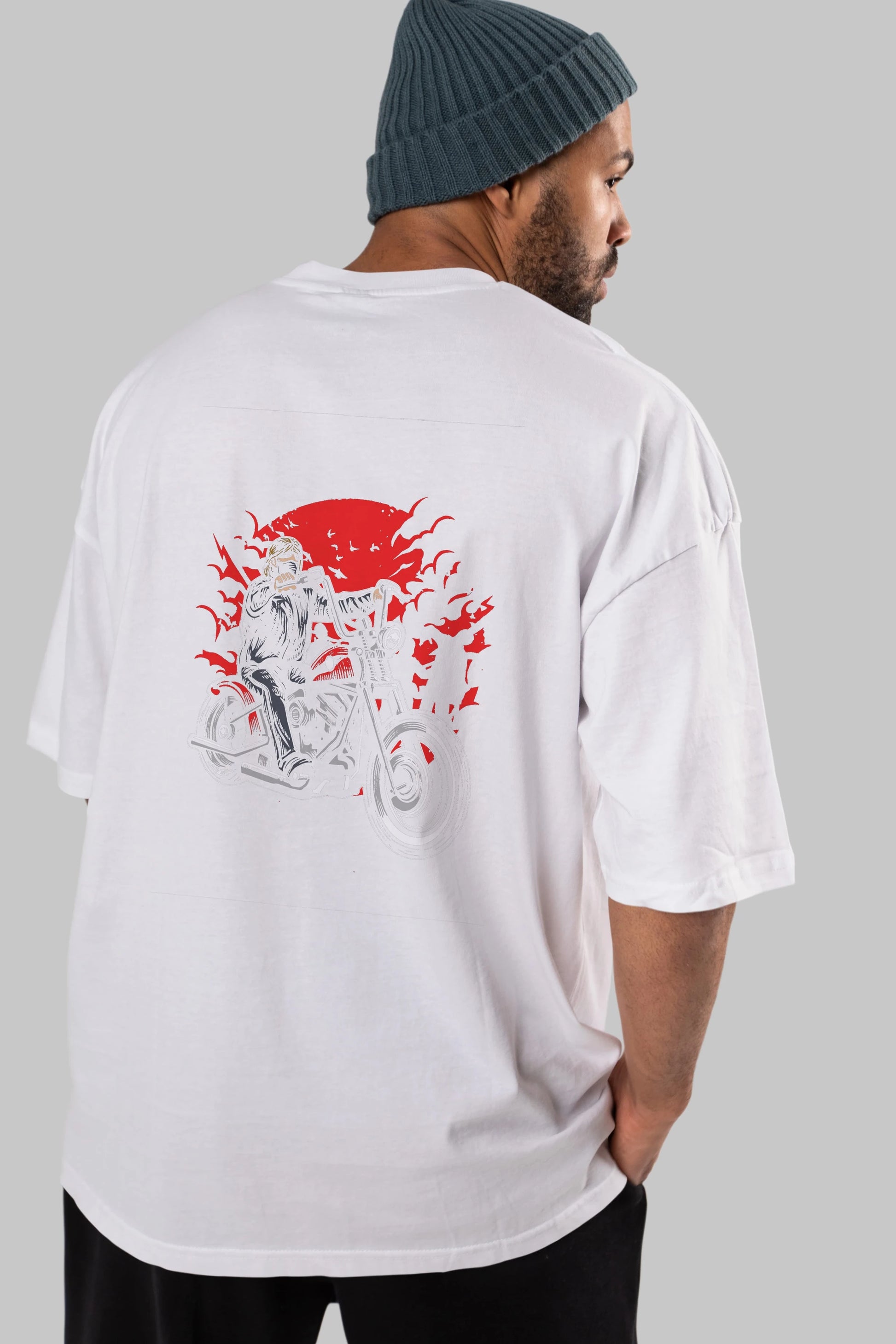 Zombie Slayer Arka Baskılı Oversize t-shirt Erkek Kadın Unisex %100 Pamuk