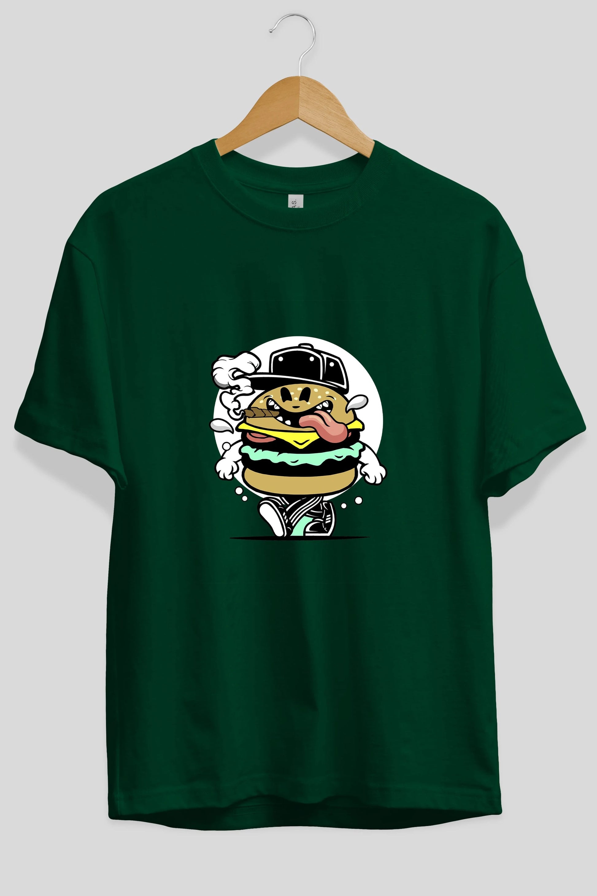 Burger Guy Ön Baskılı Oversize t-shirt Erkek Kadın Unisex %100 Pamuk tişort