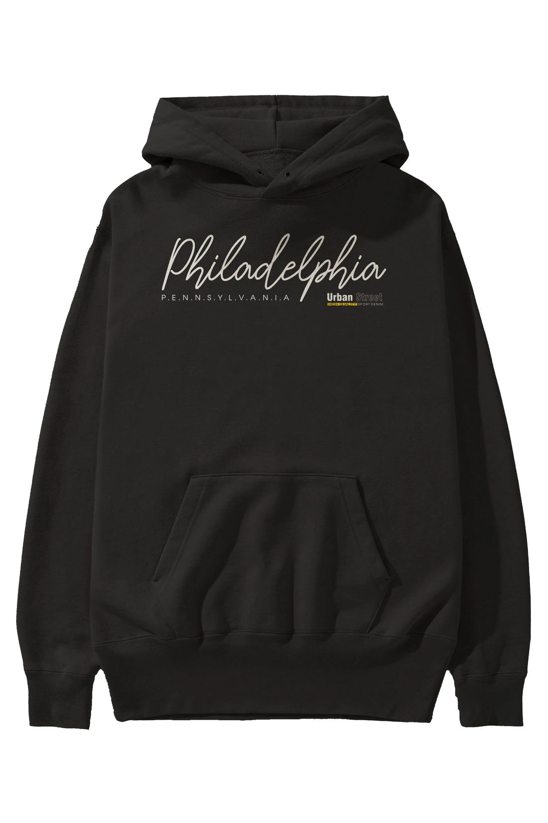 Philadelphia Urban Ön Baskılı Oversize Hoodie Kapüşonlu Sweatshirt Erkek Kadın Unisex