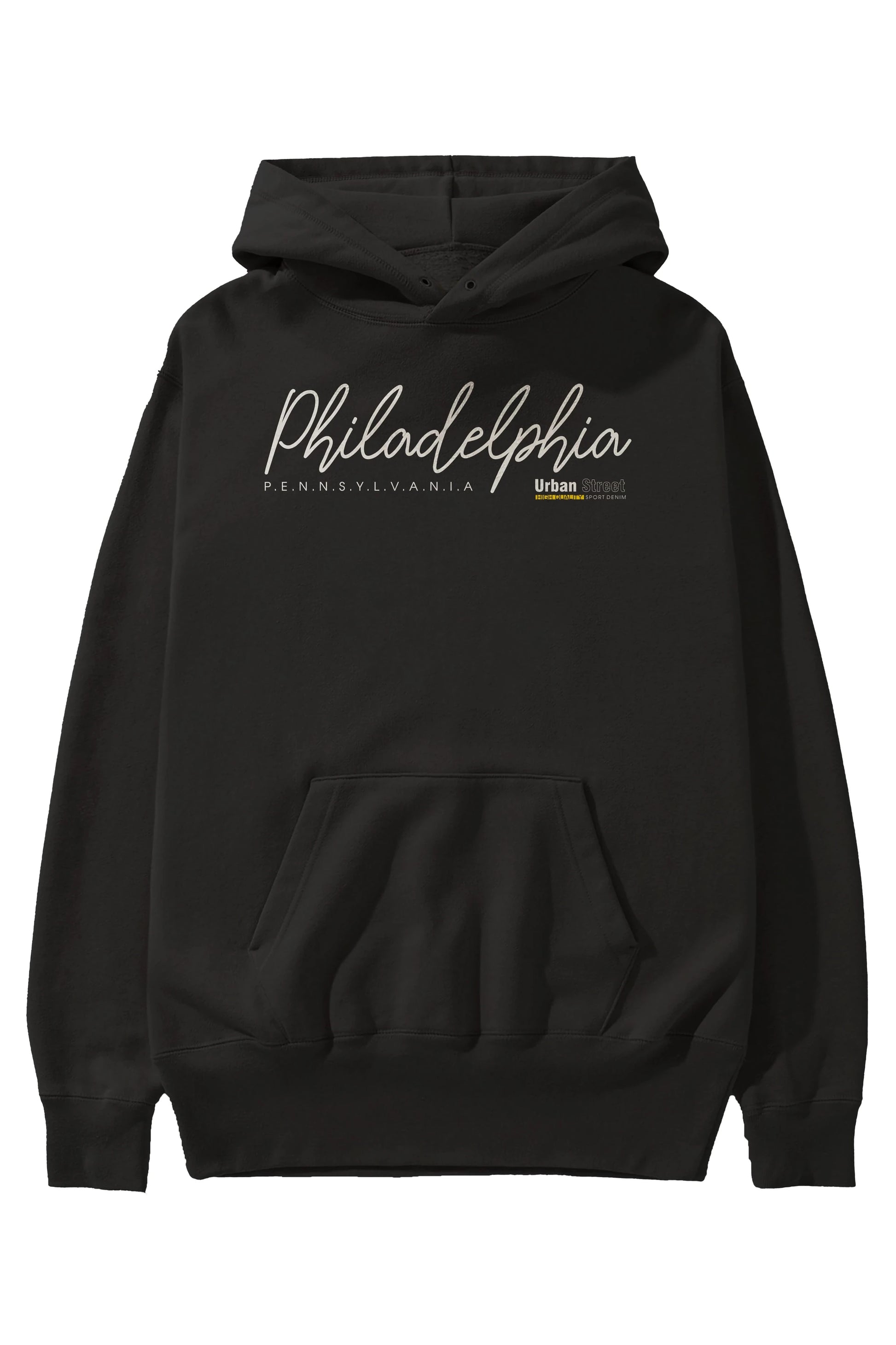 Philadelphia Urban Ön Baskılı Oversize Hoodie Kapüşonlu Sweatshirt Erkek Kadın Unisex