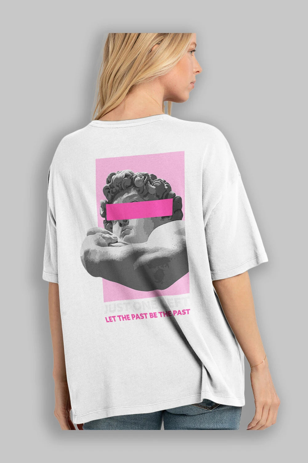 Just One Left Arka Baskılı Oversize t-shirt Erkek Kadın Unisex