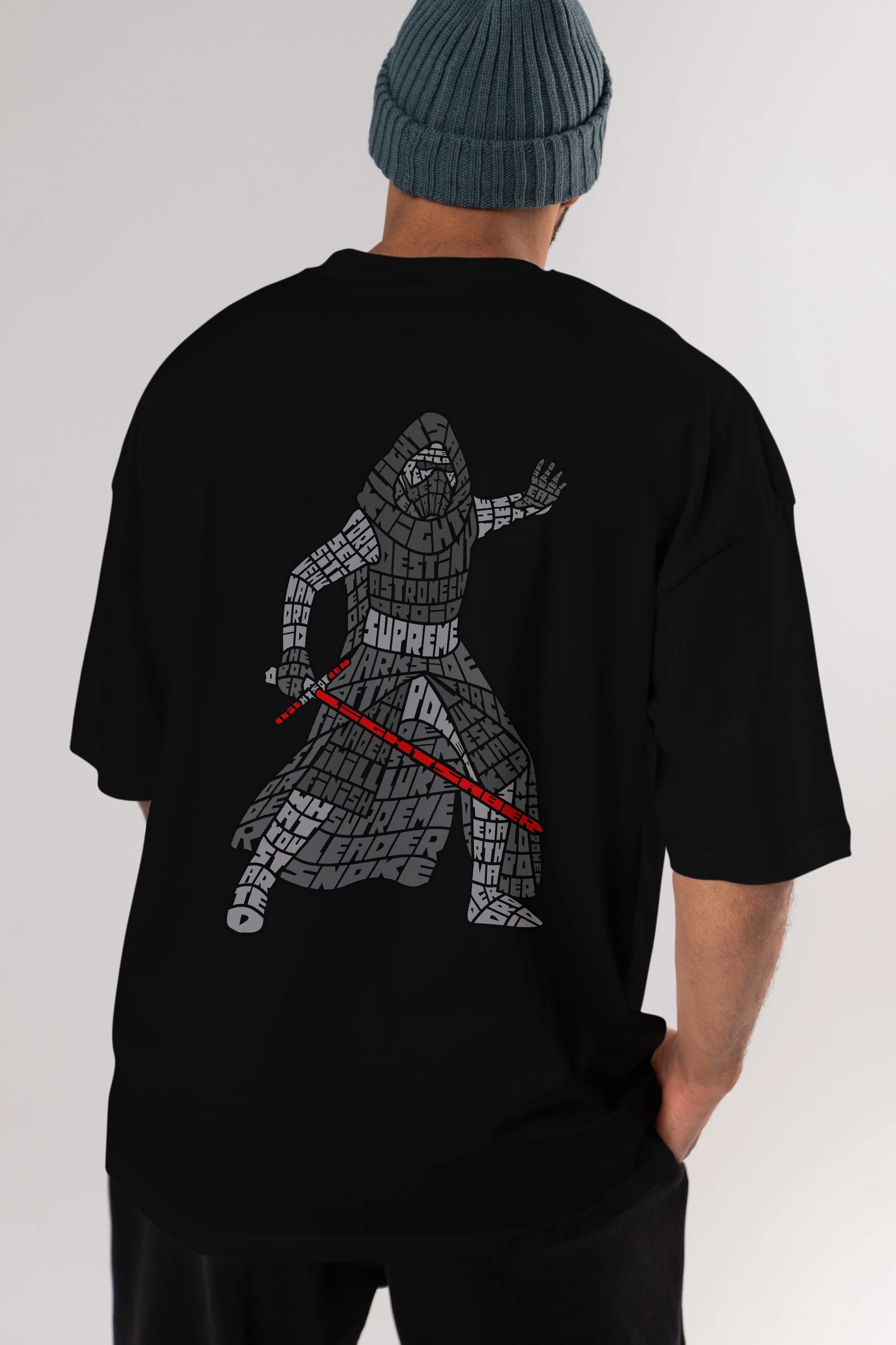 Kylo Arka Baskılı Oversize t-shirt %100 pamuk Erkek Kadın Unisex