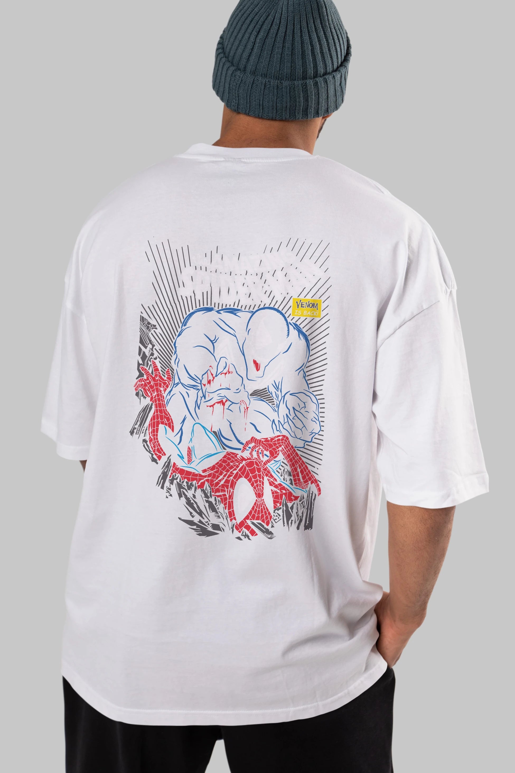 Venom (19) Arka Baskılı Oversize t-shirt Erkek Kadın Unisex %100 Pamuk Bisiklet Yaka tişort