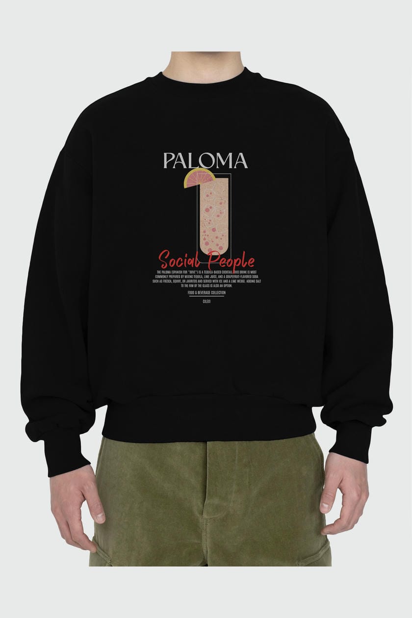 Paloma ön Baskılı Oversize Sweatshirt Erkek Kadın Unisex