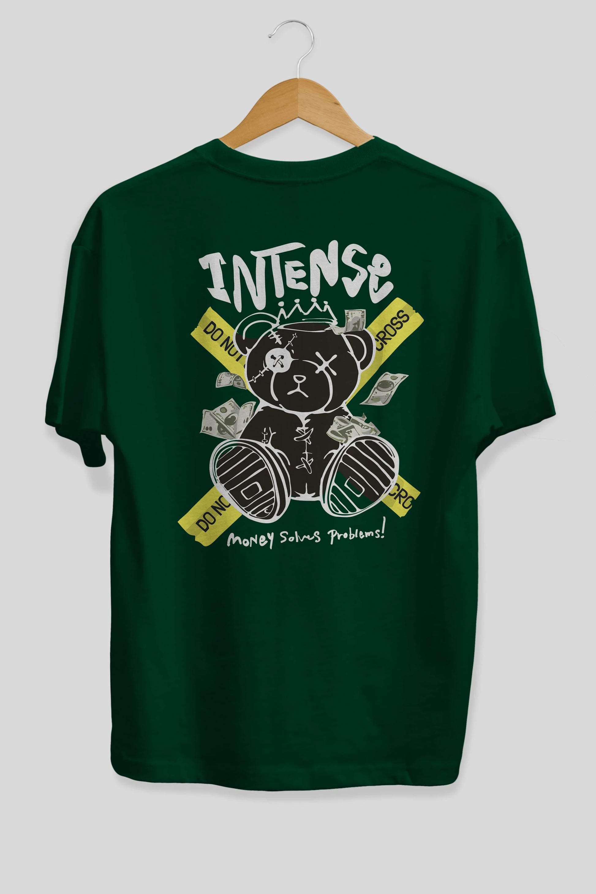 Teddy Bear intense Arka Baskılı Oversize t-shirt Erkek Kadın Unisex