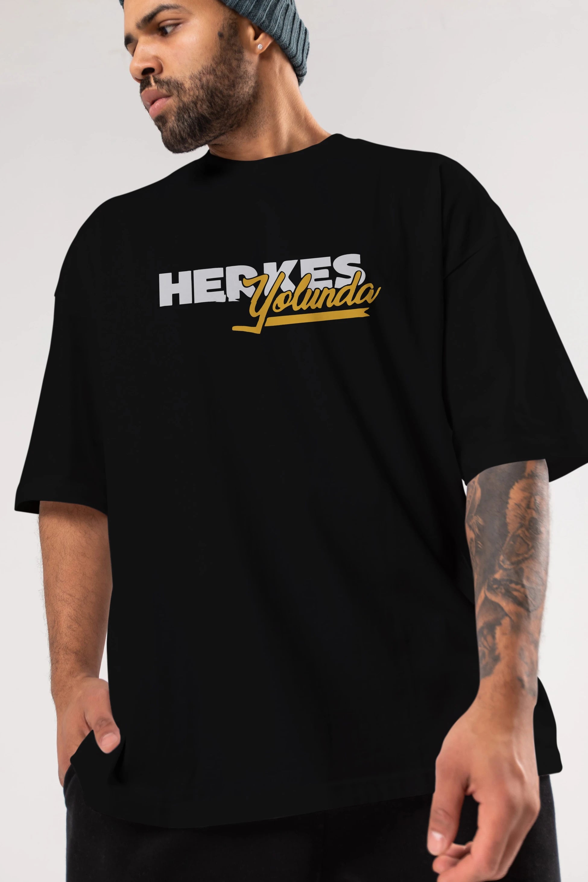Herkes Yolunda Ön Baskılı Oversize t-shirt %100 pamuk Erkek Kadın Unisex