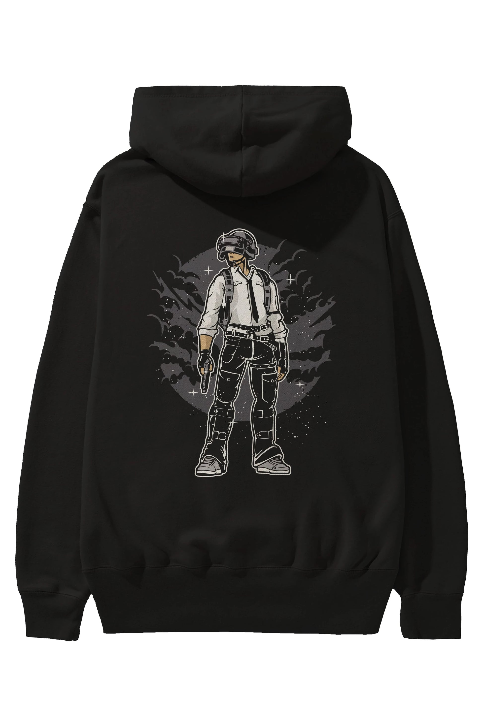 PUBG Arka Baskılı Hoodie Oversize Kapüşonlu Sweatshirt Erkek Kadın Unisex