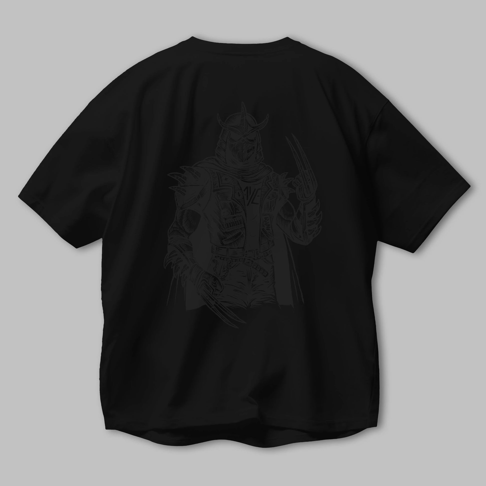 Shredder Punk Arka Baskılı Oversize t-shirt Erkek Kadın Unisex %100 Pamuk