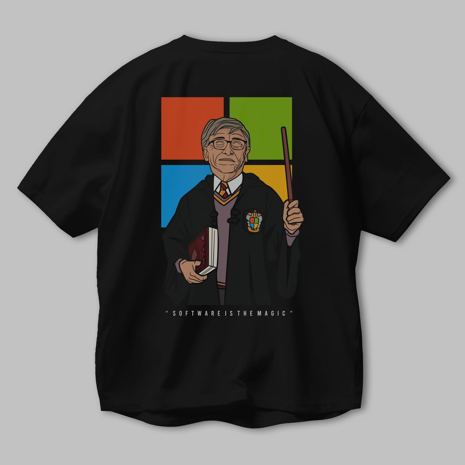 Harry Potter Gates Arka Baskılı Oversize t-shirt Erkek Kadın Unisex %100 Pamuk tişort