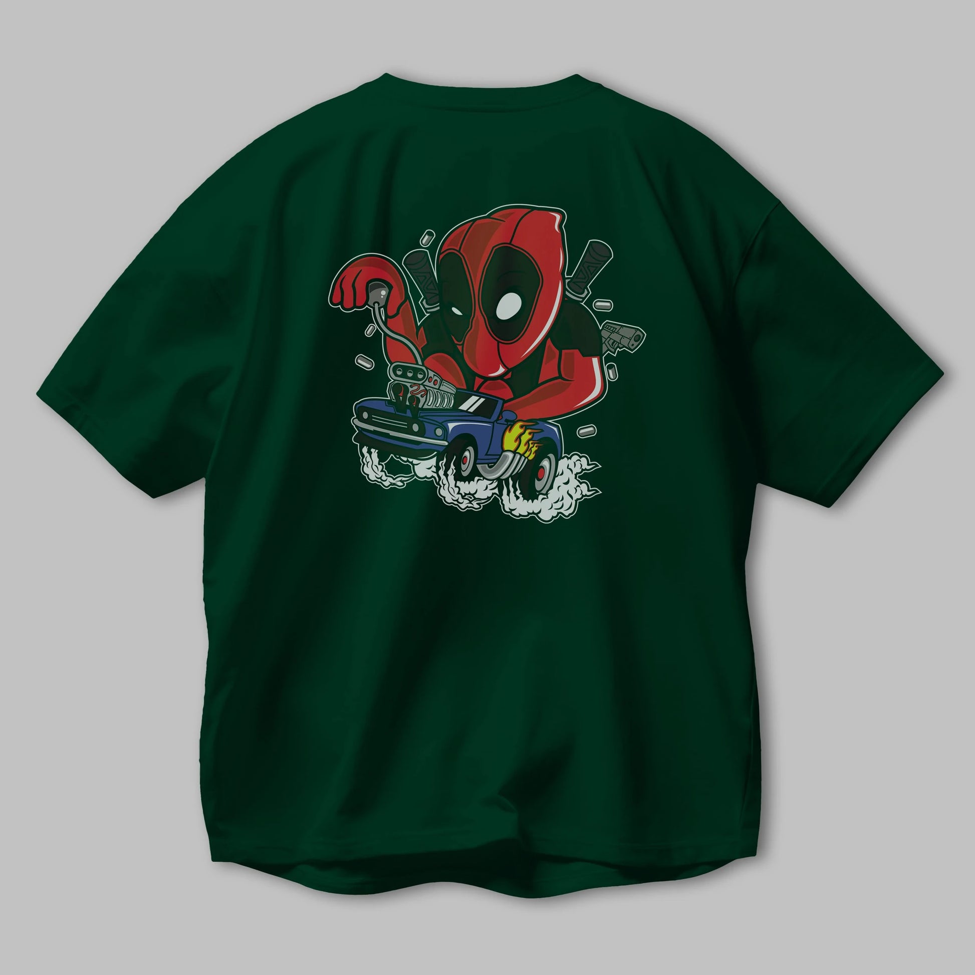 Deadpool (21) Arka Baskılı Oversize t-shirt Erkek Kadın Unisex %100 Pamuk Bisiklet Yaka tişort