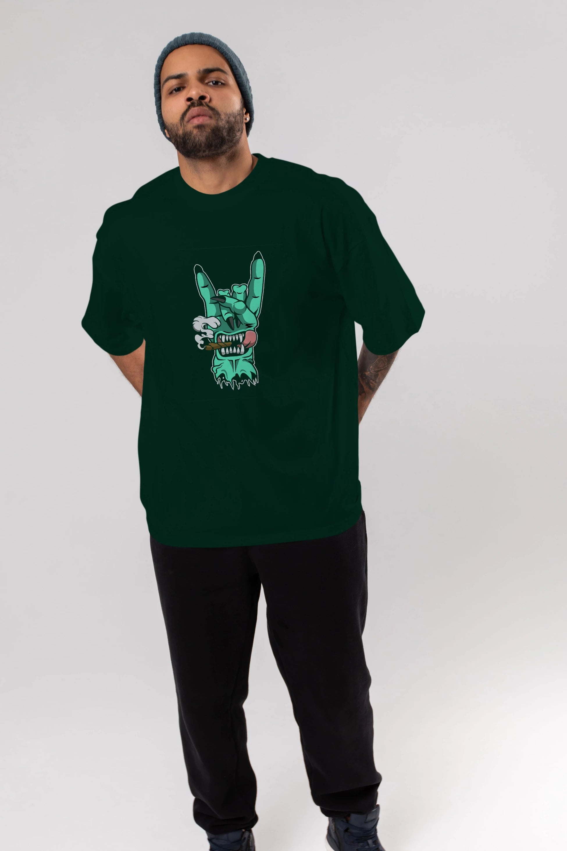 Metal Sign Ön Baskılı Oversize t-shirt Erkek Kadın Unisex %100 Pamuk tişort